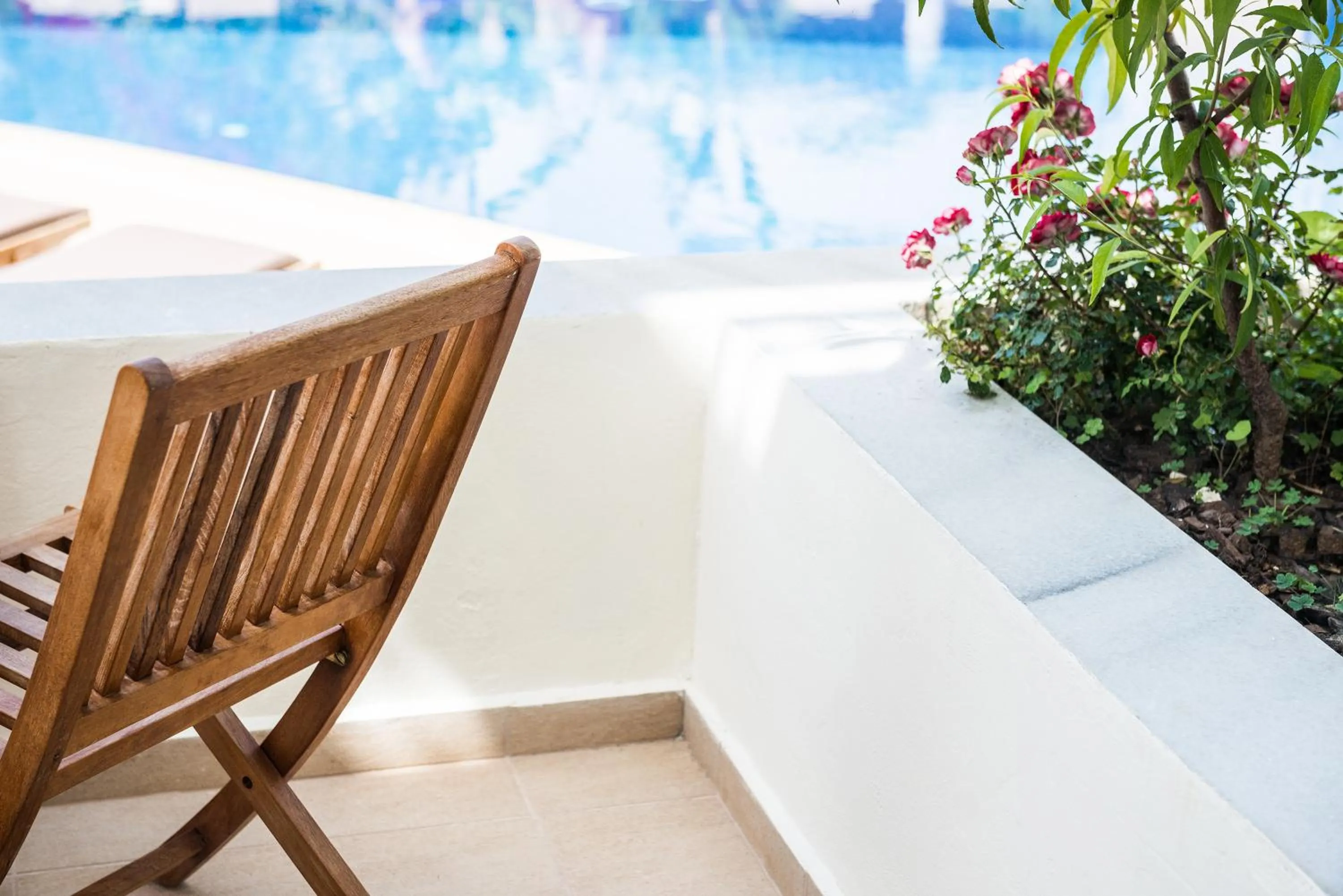 Pool view in Forum Suites