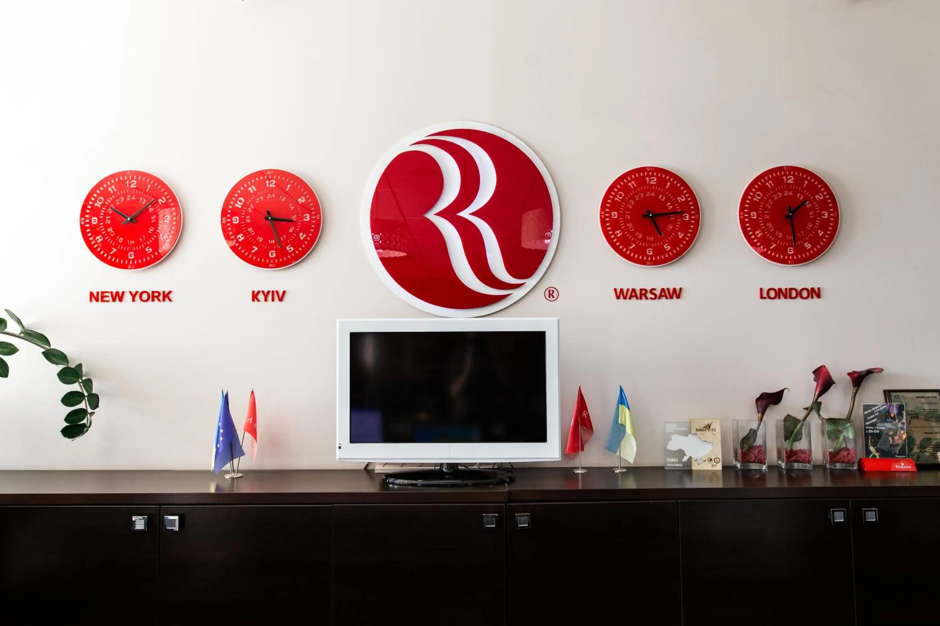 Lobby or reception in Lviv Ramada Hotel