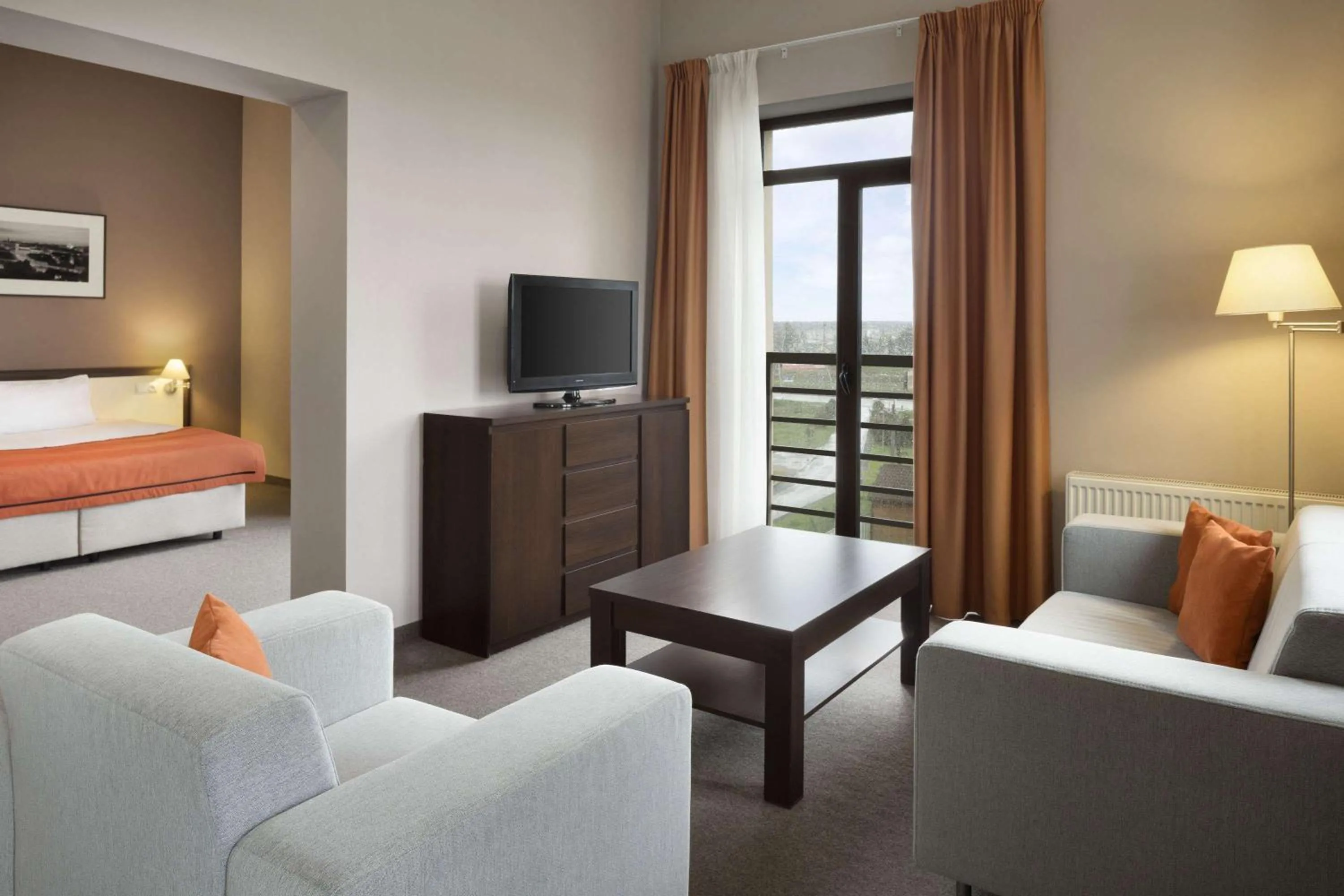 Photo of the whole room, Bed in Lviv Ramada Hotel