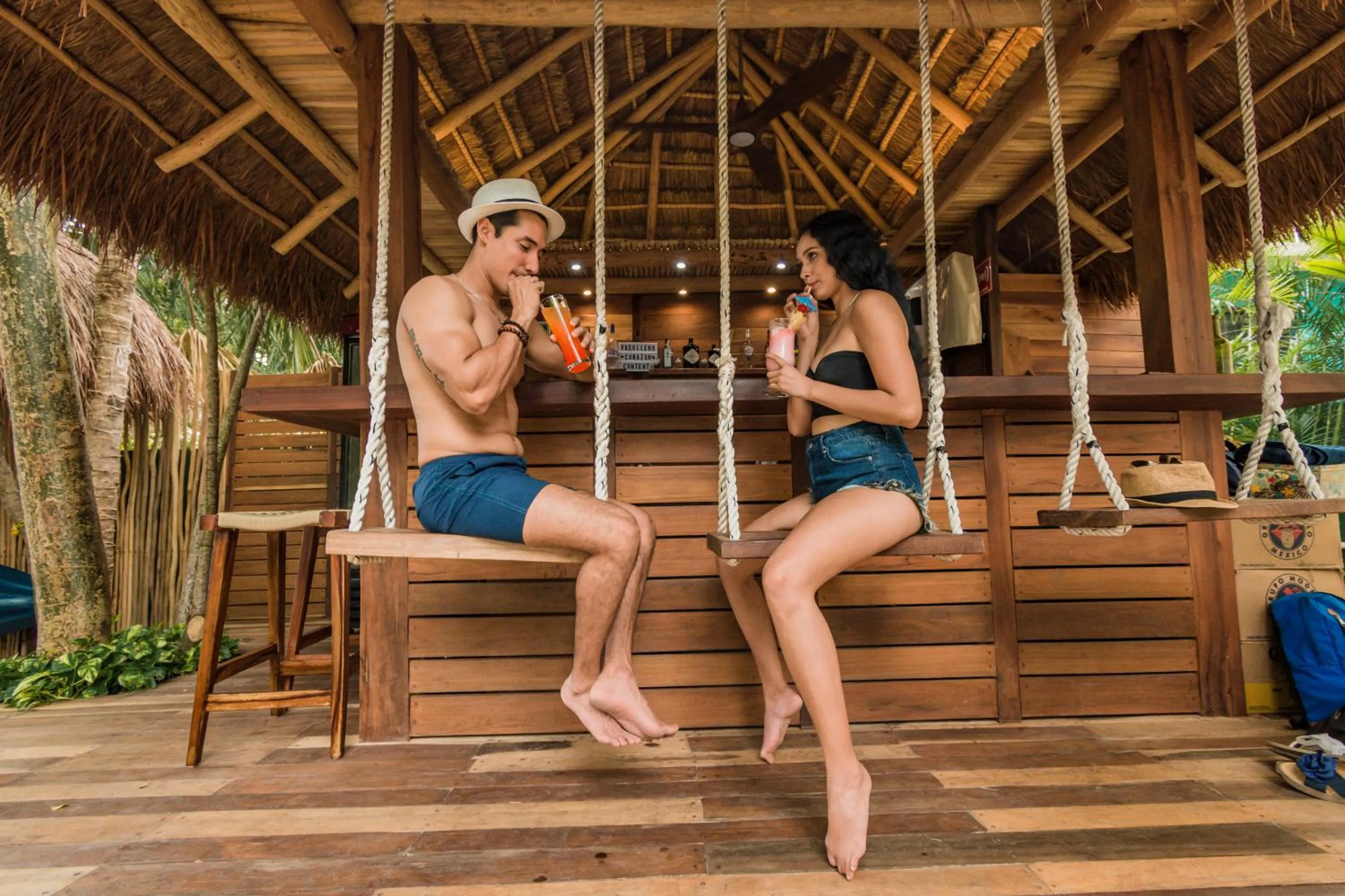 Lounge or bar in Hotel Carolina Bacalar