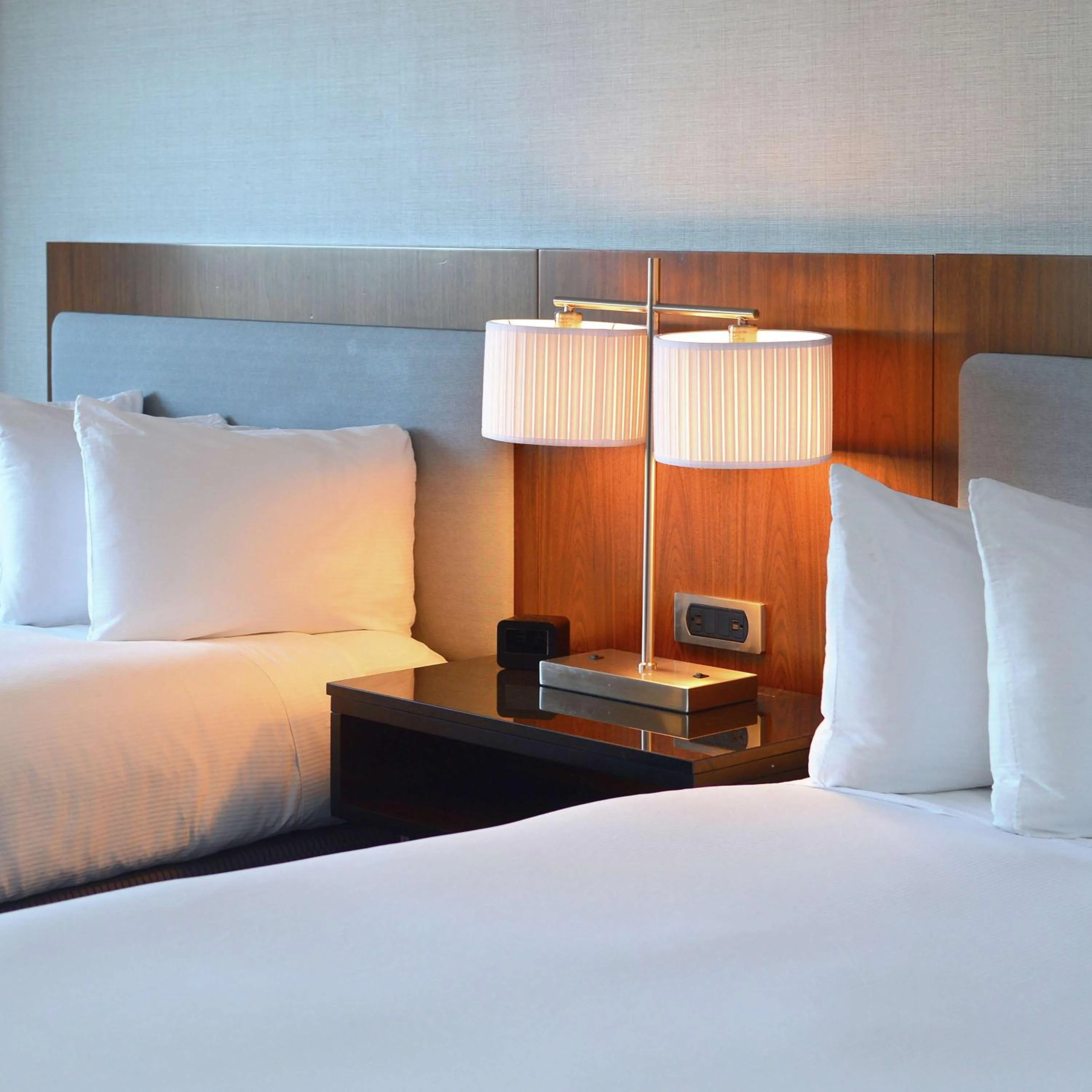 Bed in DoubleTree by Hilton Newark-Fremont