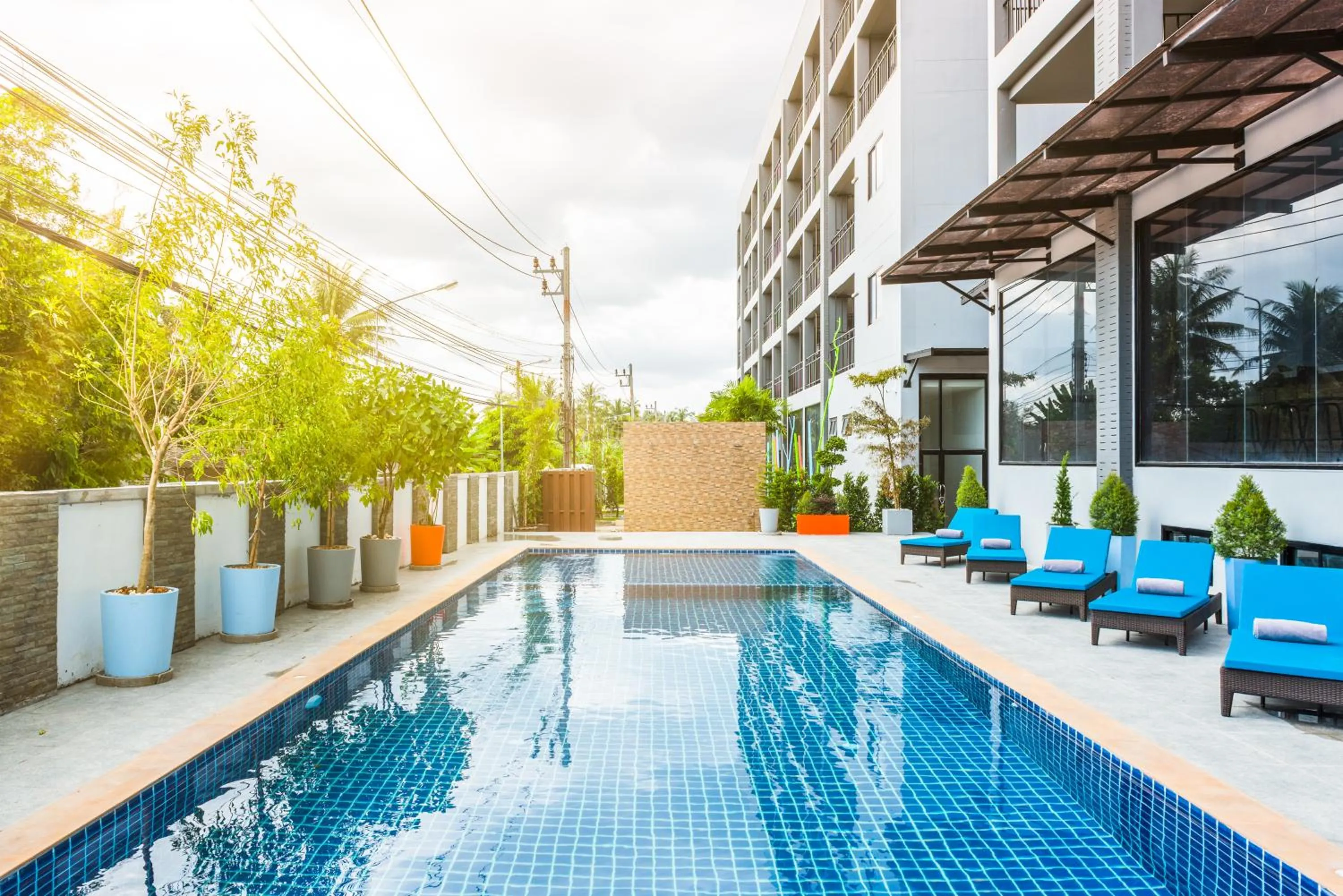 Swimming pool in Maikhao Hotel, Phuket