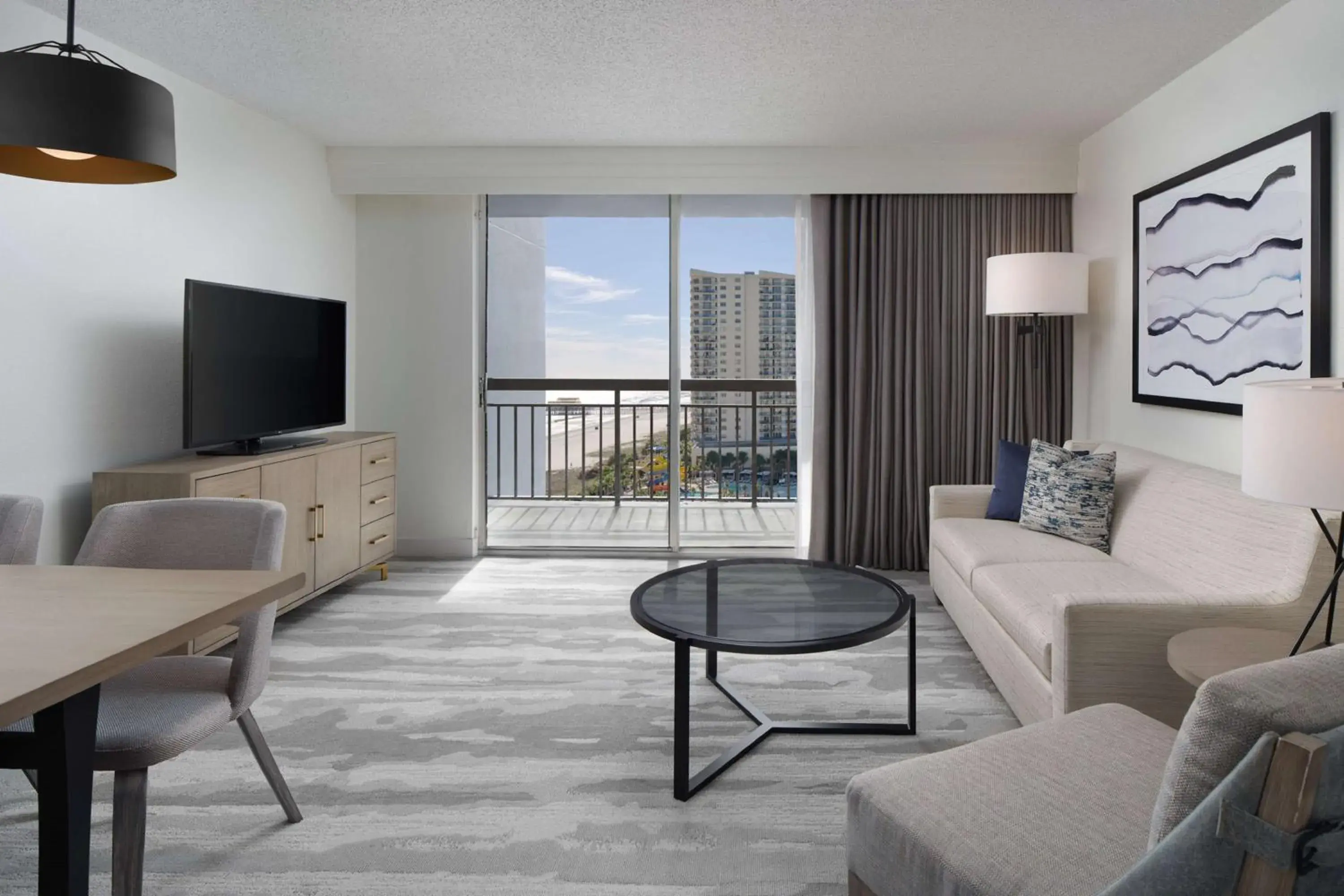 Queen Suite with Two Queen Beds and Ocean and Pier View in Embassy Suites by Hilton Myrtle Beach Oceanfront Resort Queen Suite with Two Queen Beds and Ocean and Pier View in Embassy Suites by Hilton Myrtle Beach Oceanfront Resort