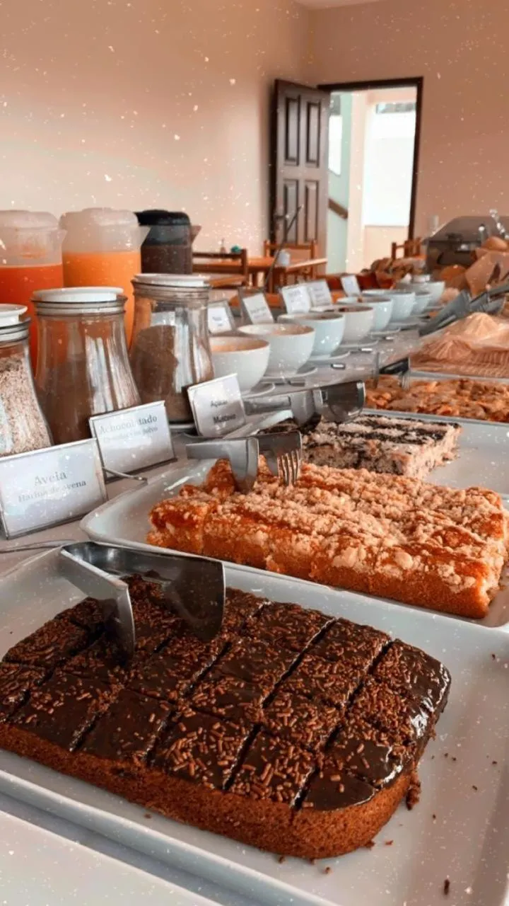 Buffet breakfast in Hotel Pousada Capão