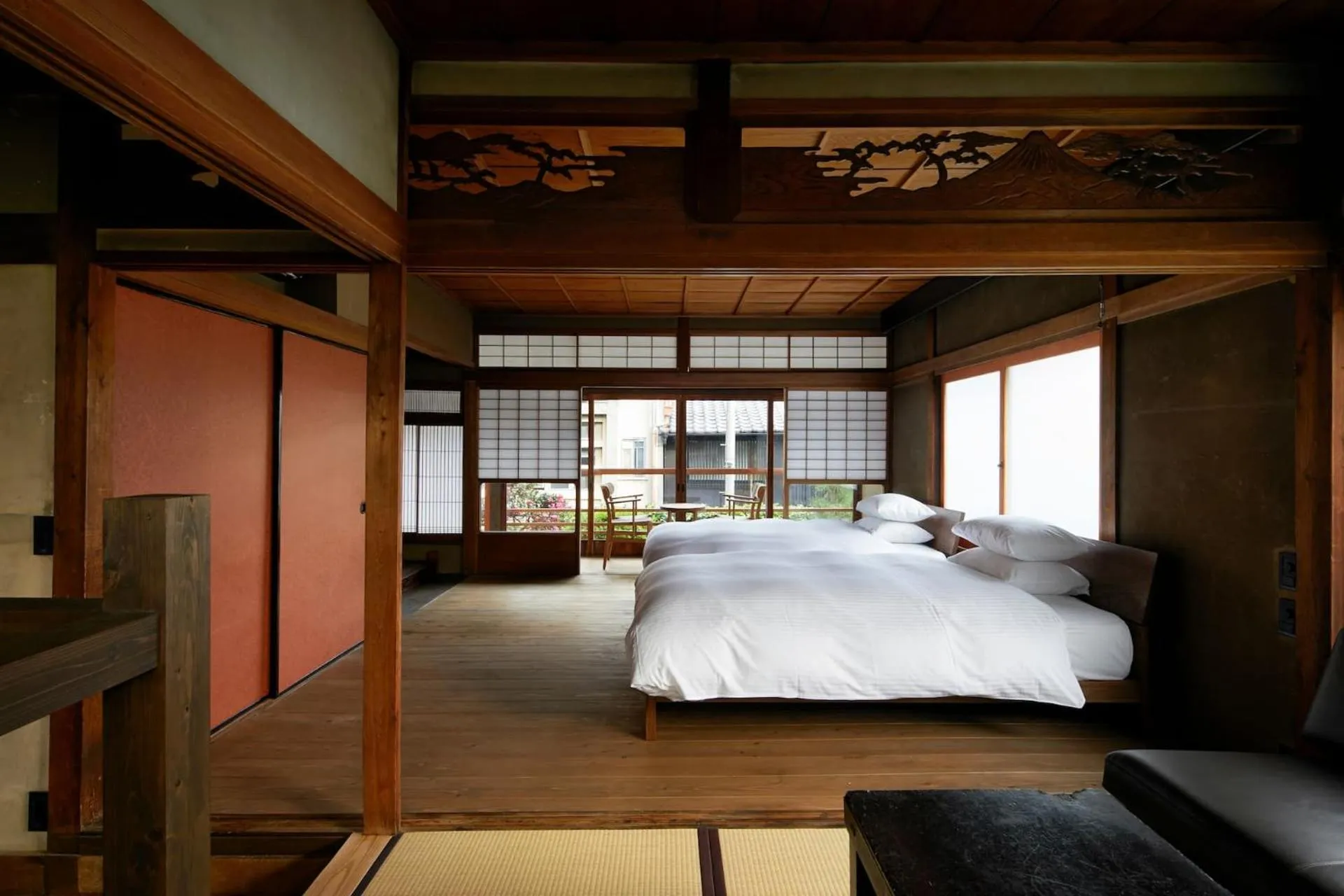 Bedroom, Bed in Umeyu no yado by YADORU KYOTO HANARE