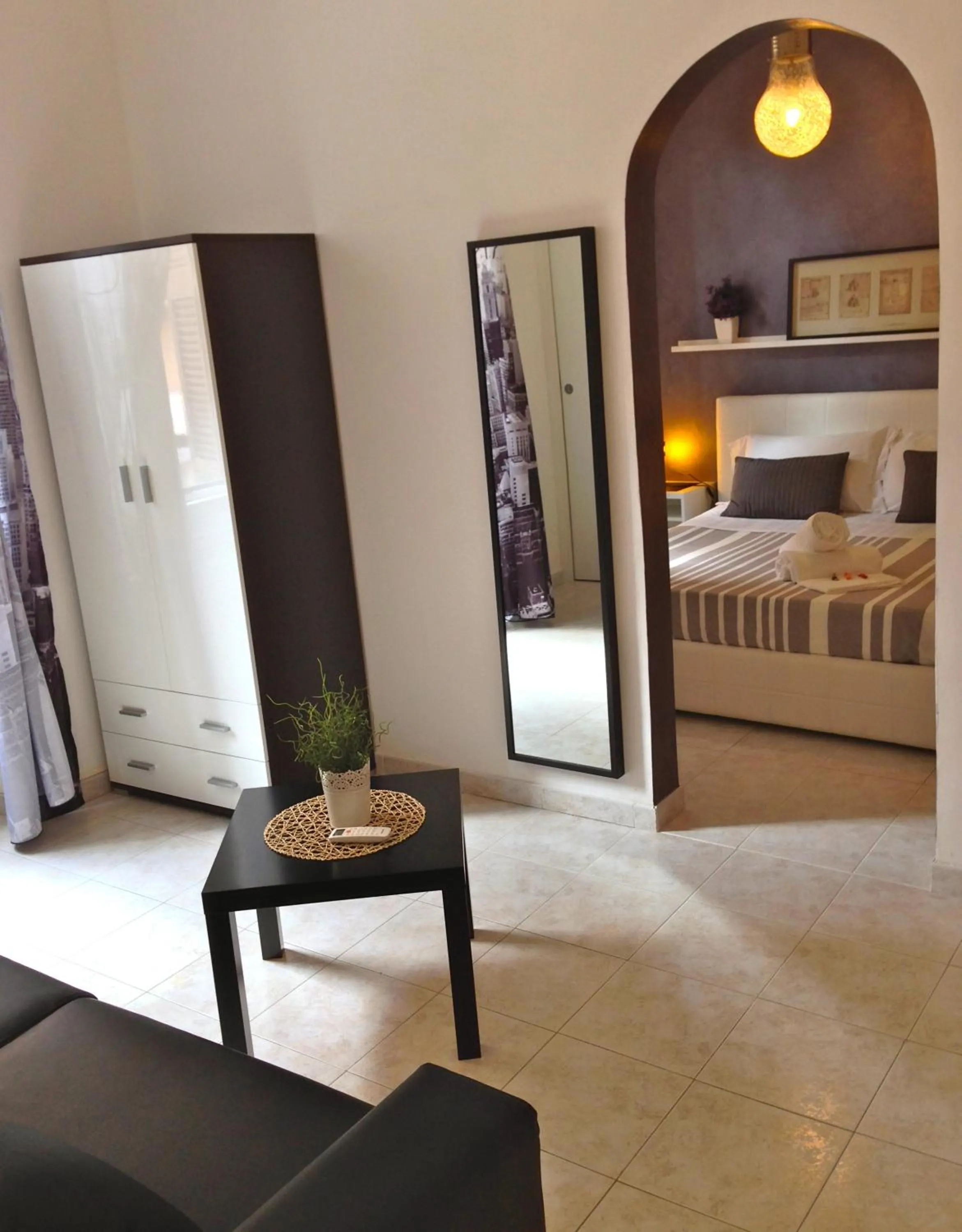 Living room, Bed in CityLife Rome