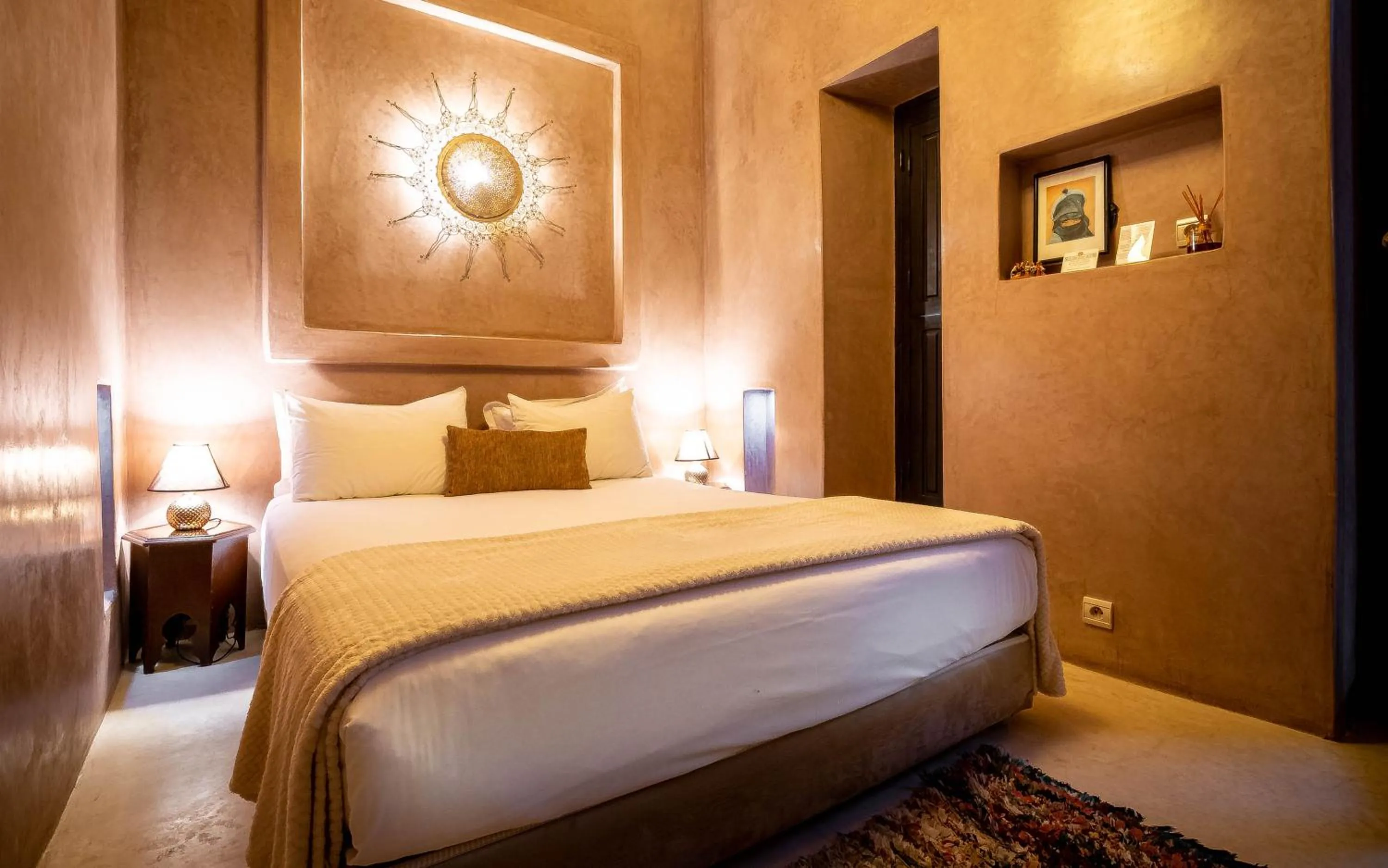Bed in Riad Vanilla Sma & Spa