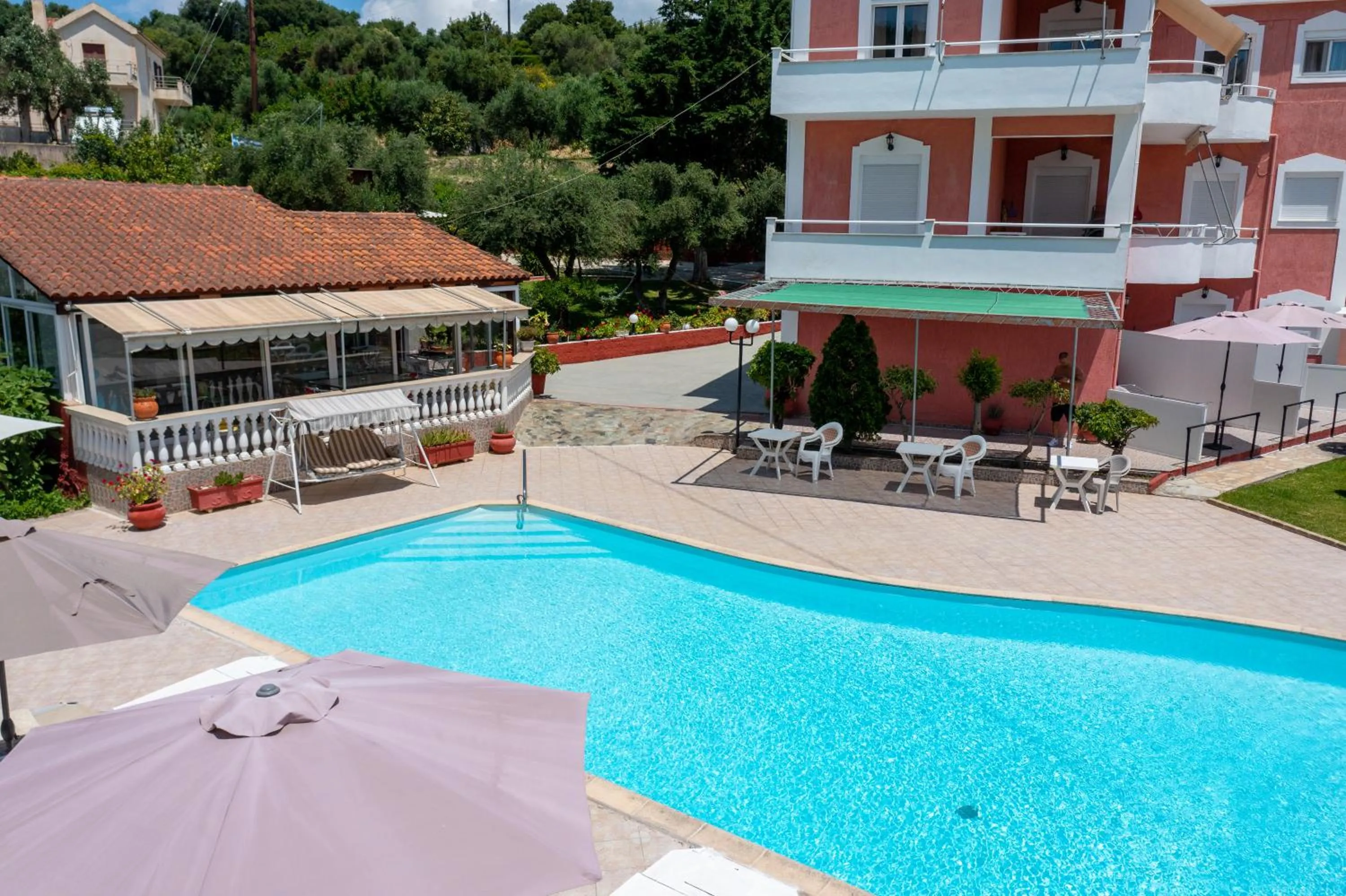 Pool view in Amazona Apartments and Studios
