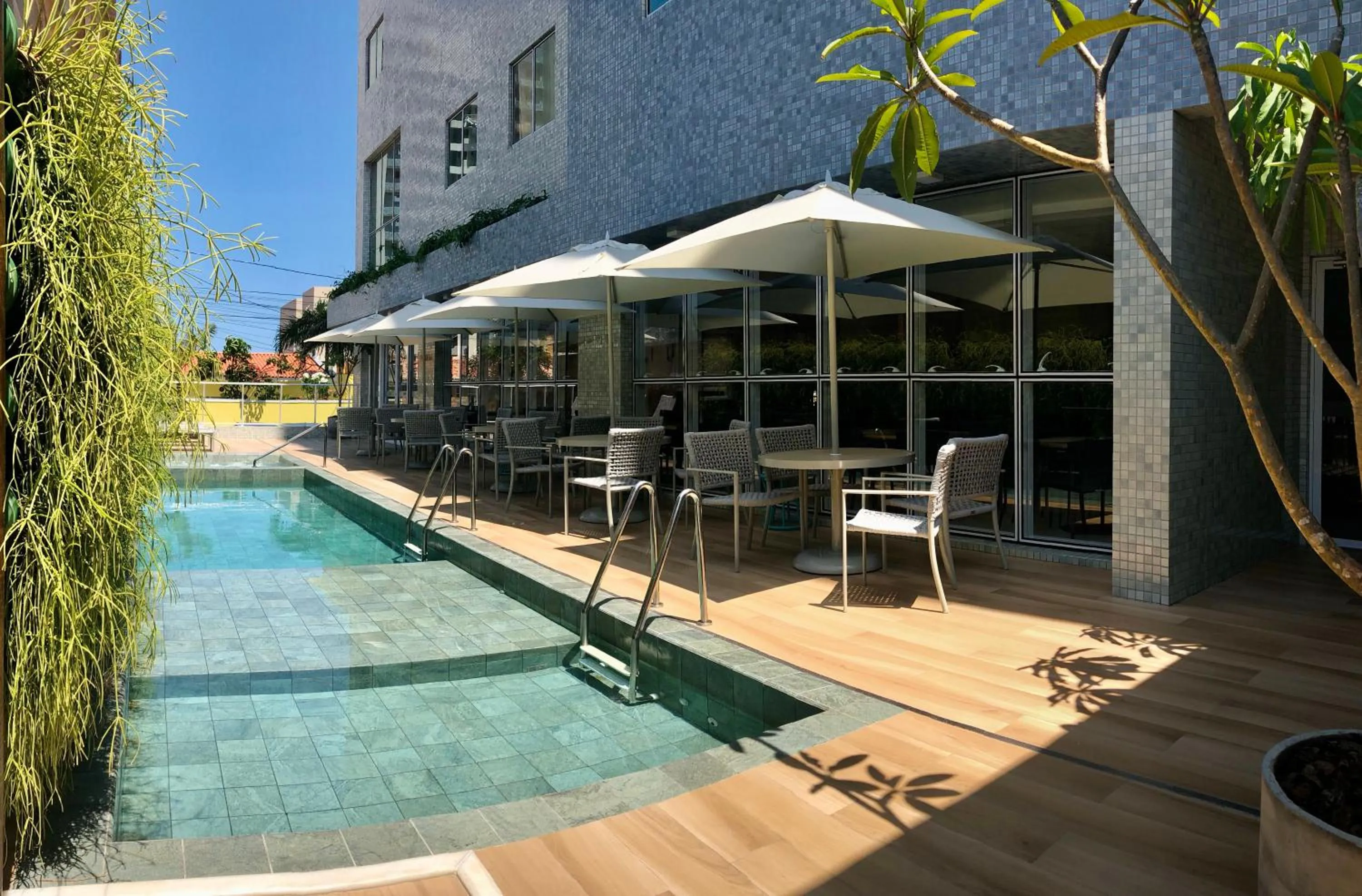 Pool view in Flix Hotel
