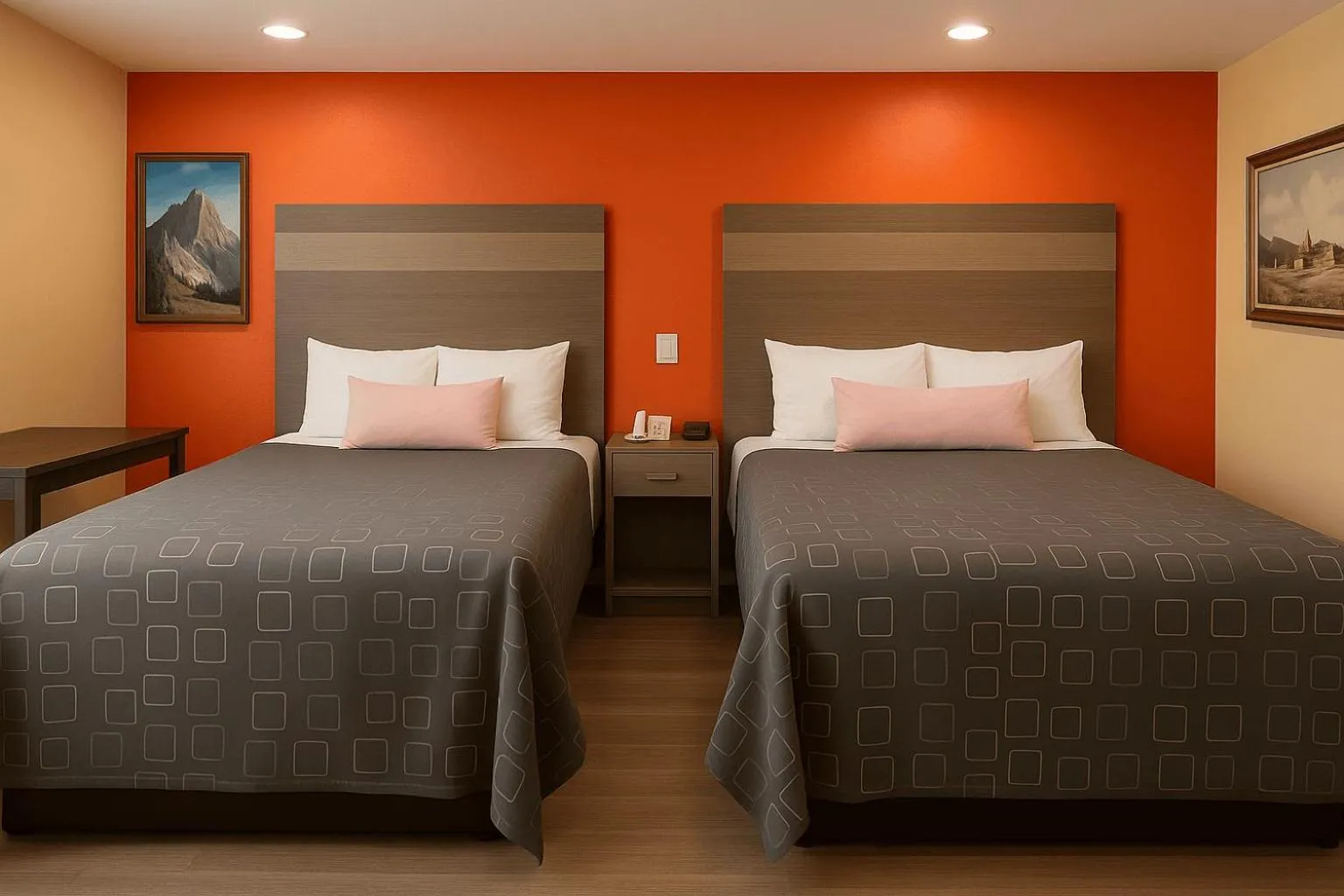 Bed in Pinconning Trail Inn Motel