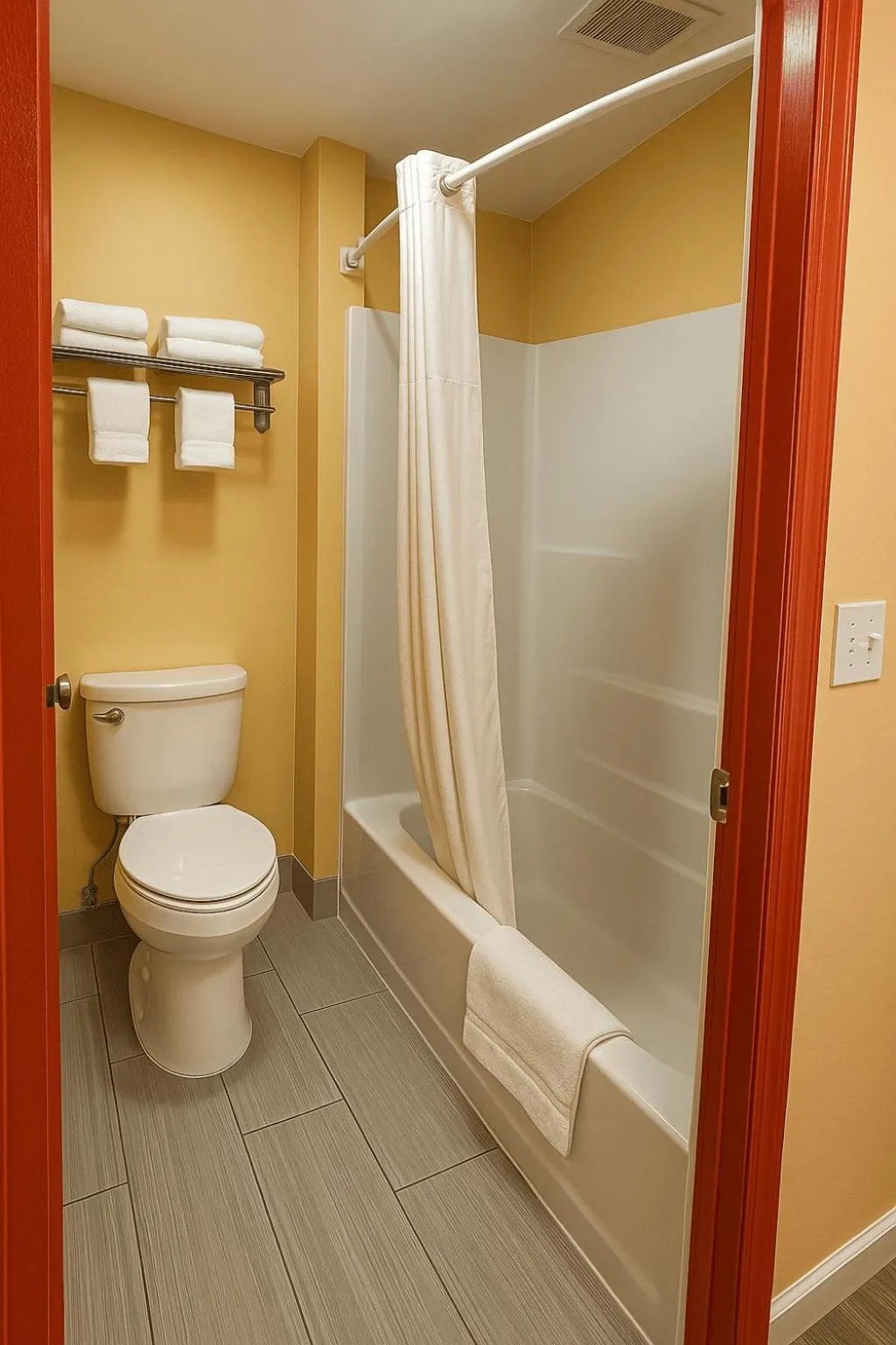 Bathroom in Pinconning Trail Inn Motel
