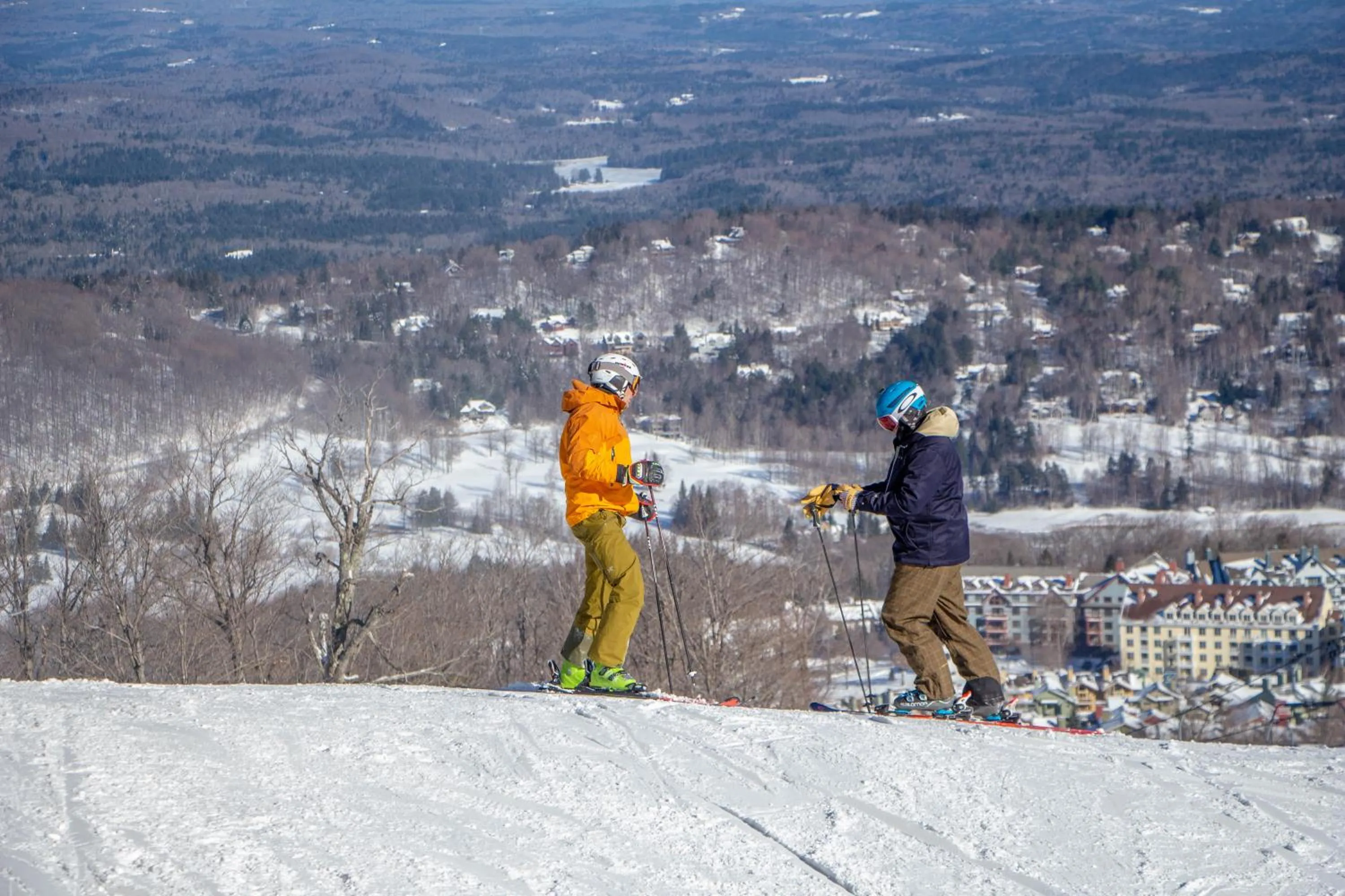 Skiing in Long Trail House Condominiums at Stratton Mountain Resort