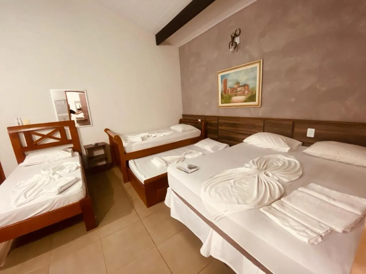 Bed in Pousada Jovimar