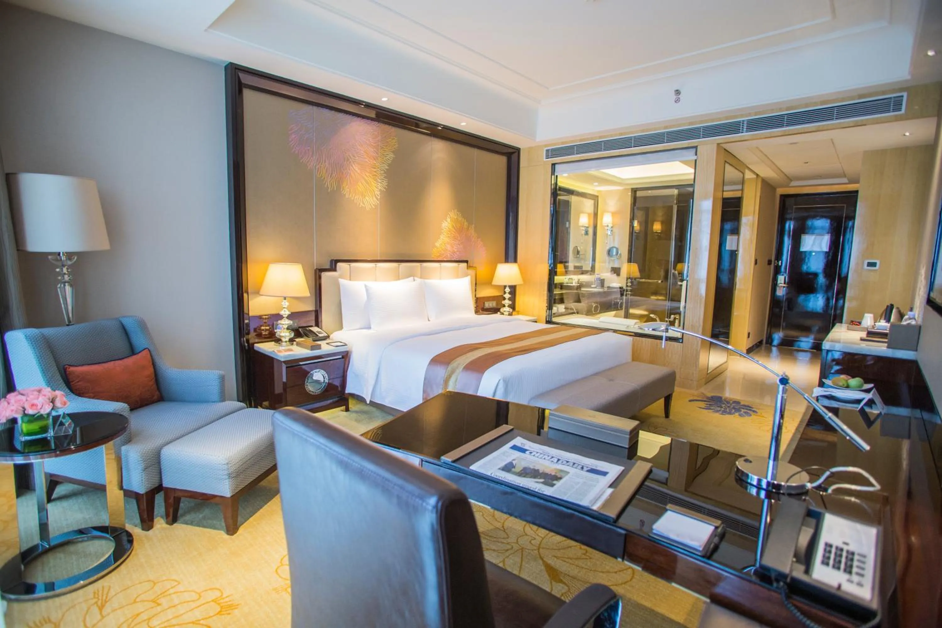 Photo of the whole room, Bed in Wanda Vista Quanzhou