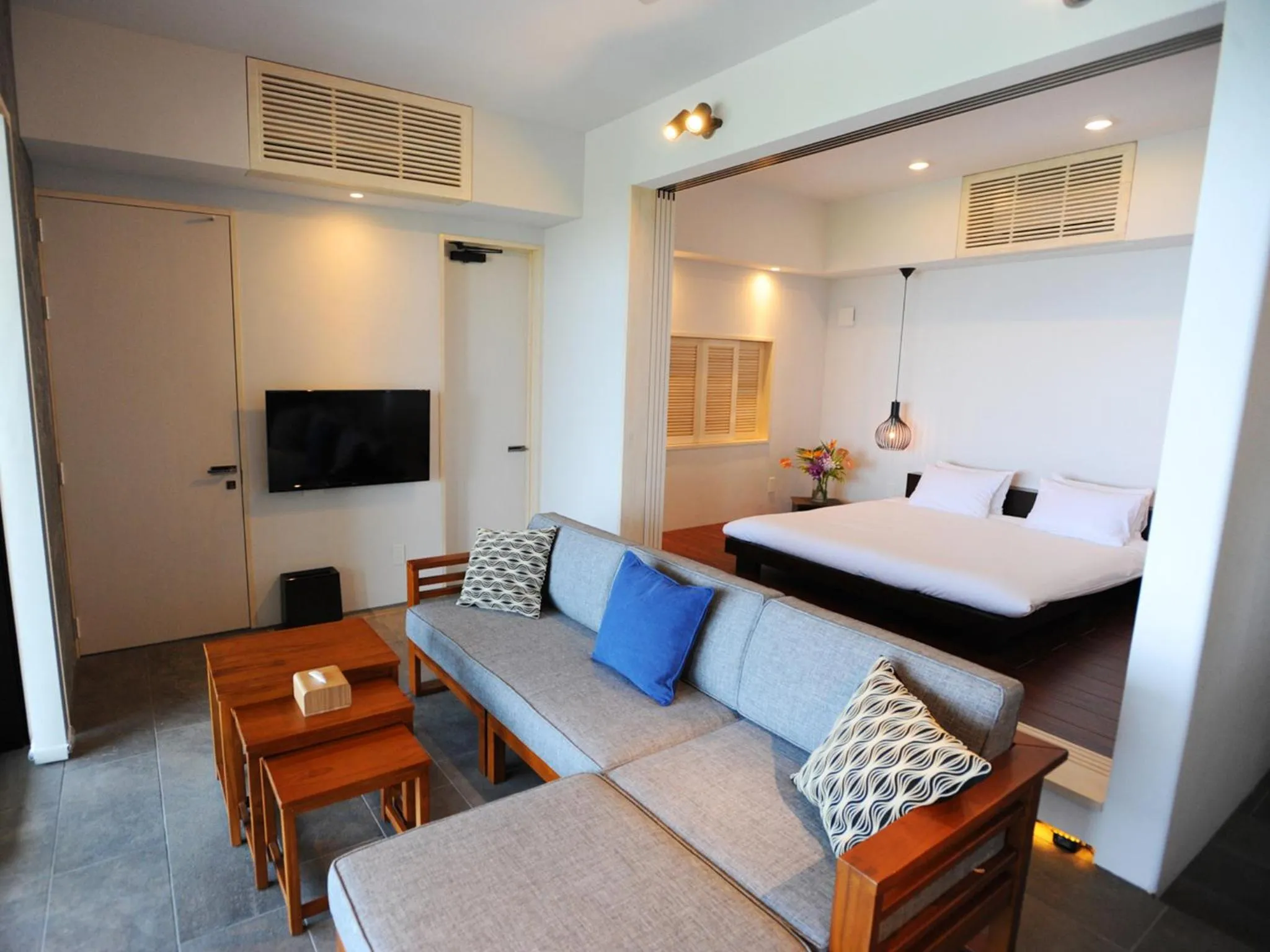 Living room, Bed in Hanalee Villa Kouri