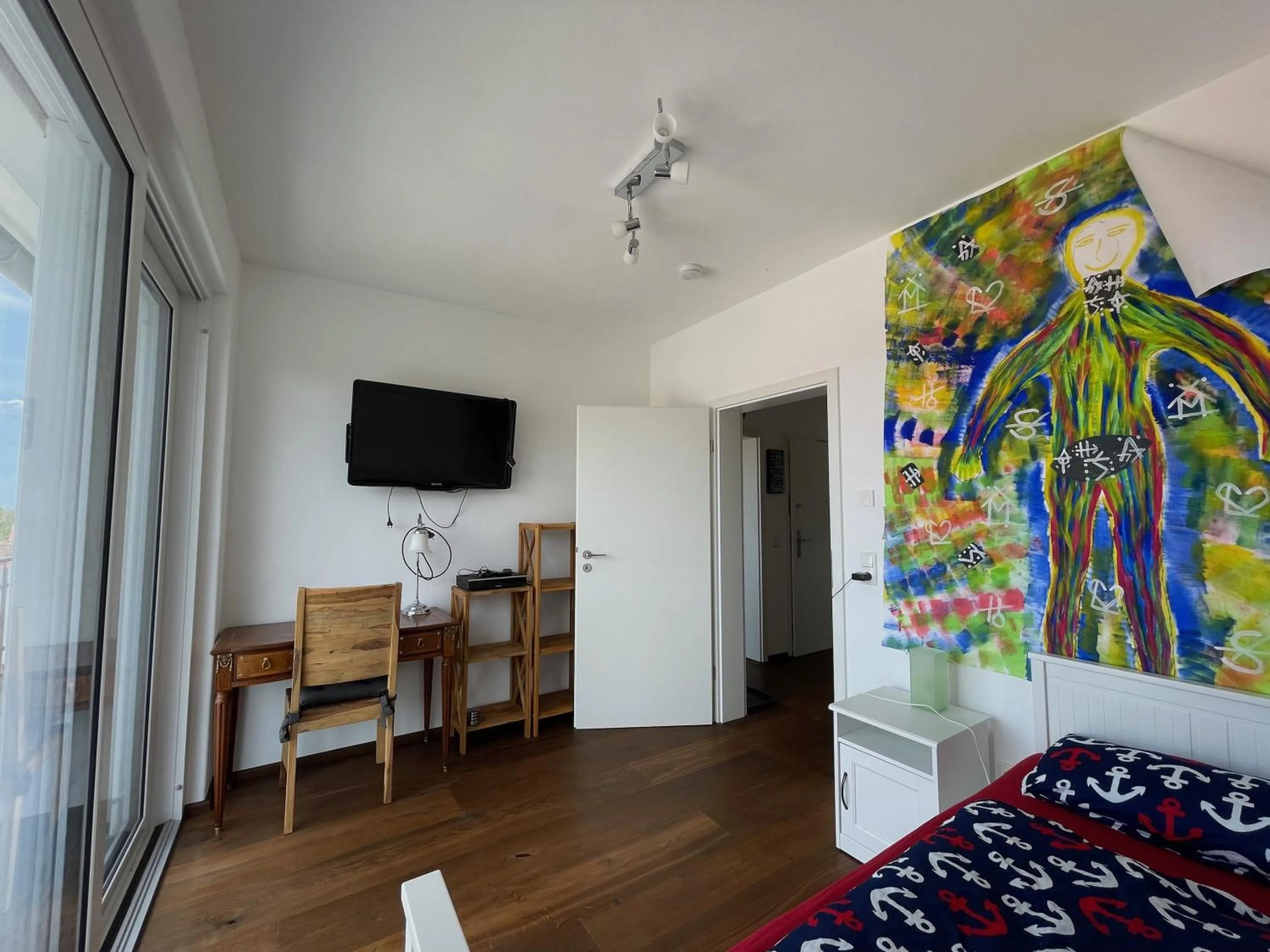 Bedroom, Bed in Ferienwohnung Seeblick