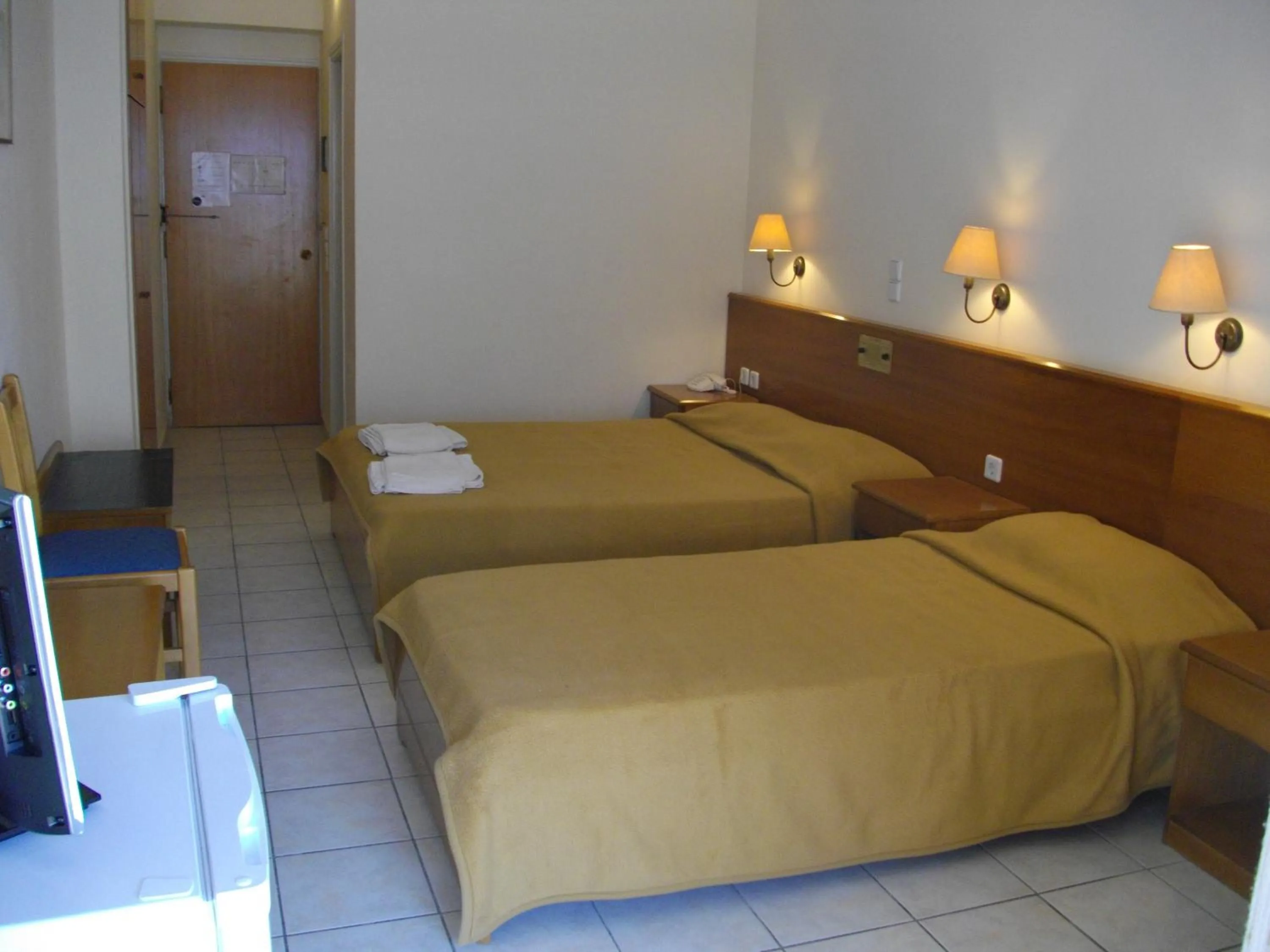 Bed in Andreolas Beach Hotel