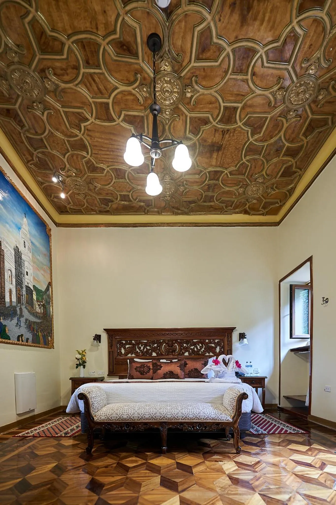 Decorative detail, Bed in Hotel La Basílica Quito