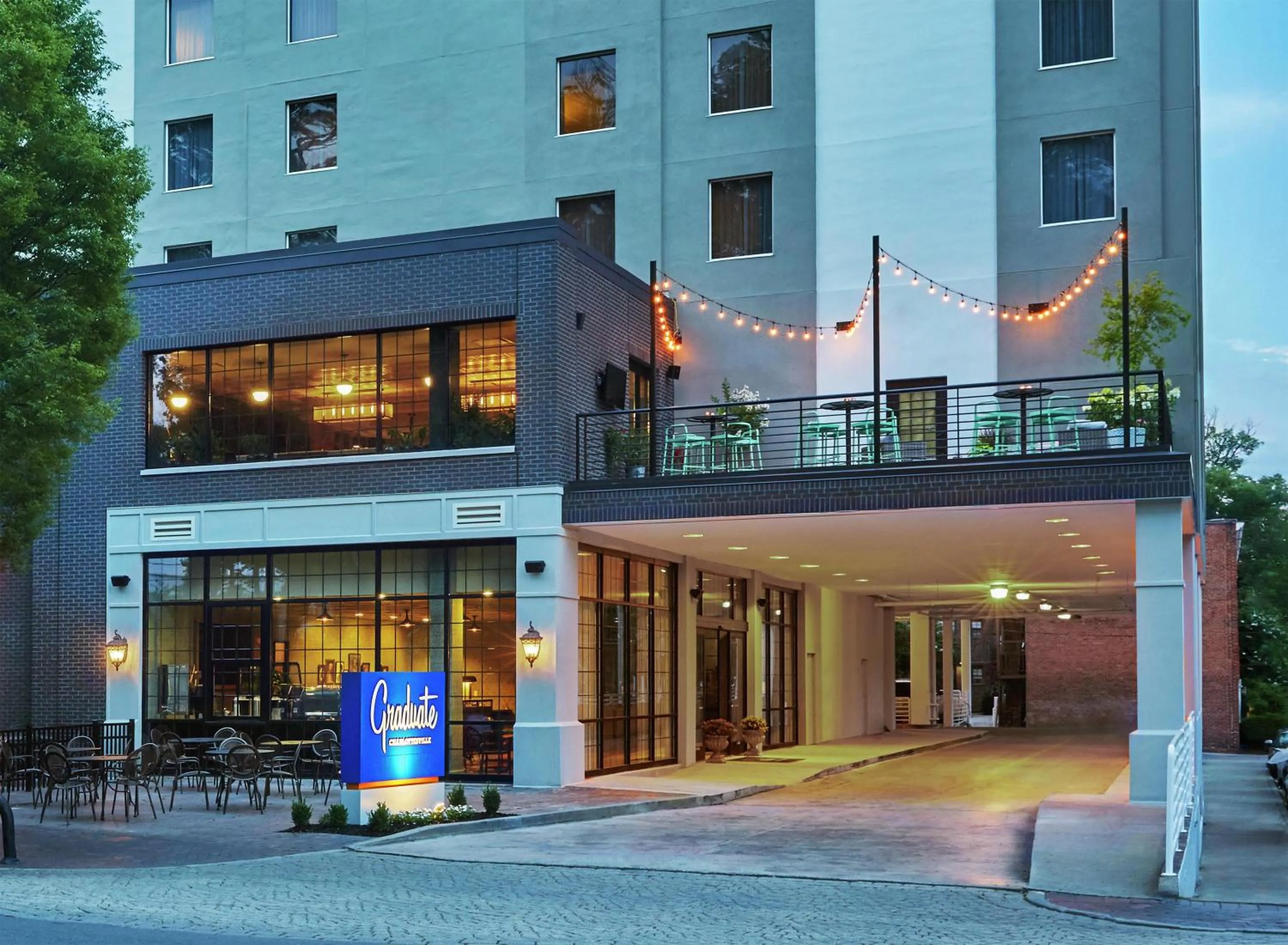 Property building in Graduate by Hilton Charlottesville