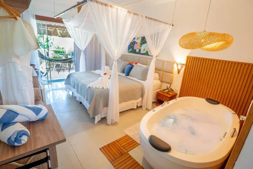 Bed in Xamã Senses - Hotel Pousada