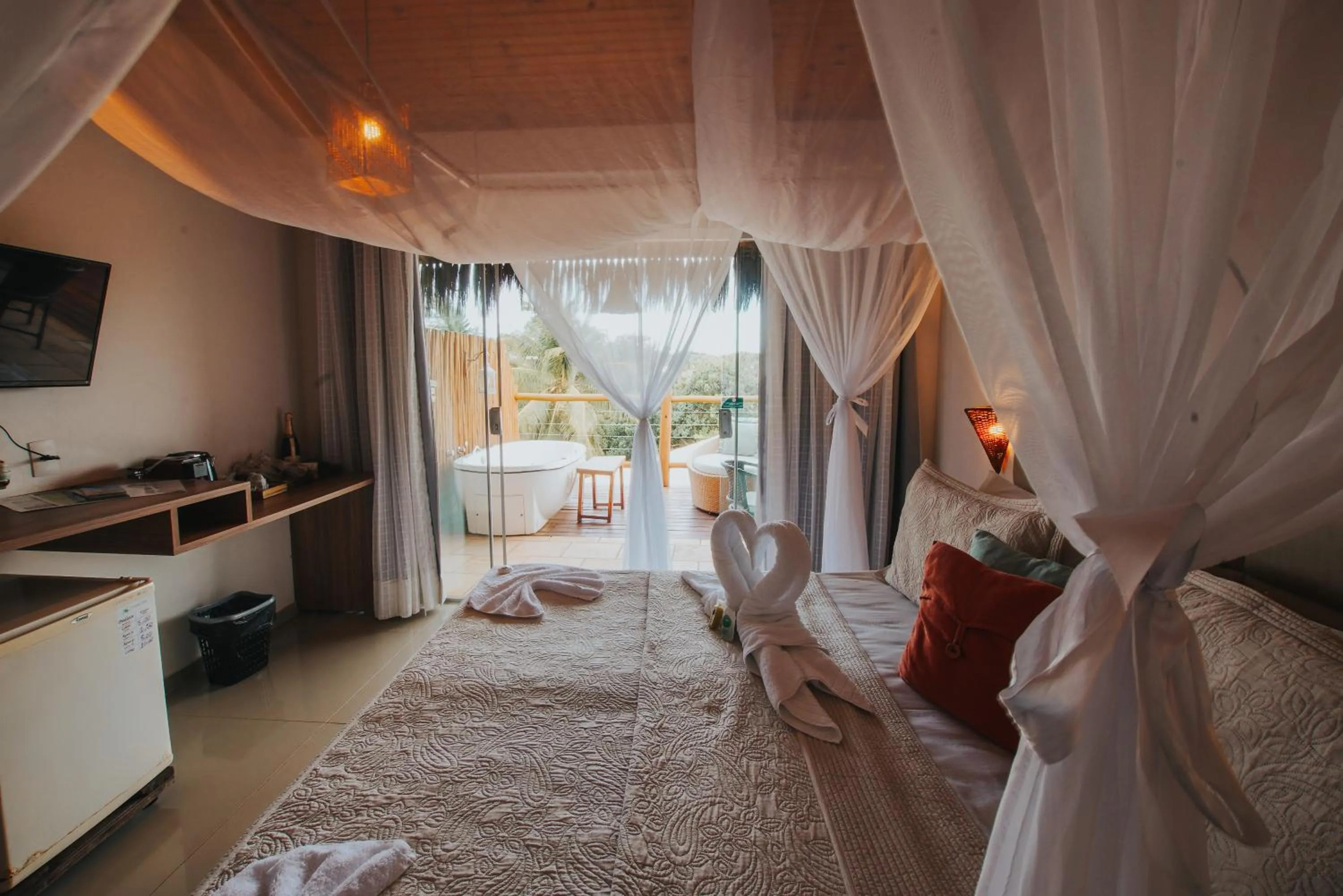 Bed in Xamã Senses - Hotel Pousada