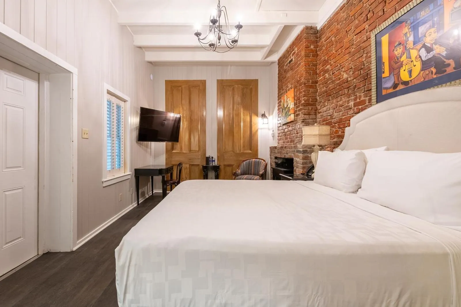 Bed in French Quarter Suites Hotel