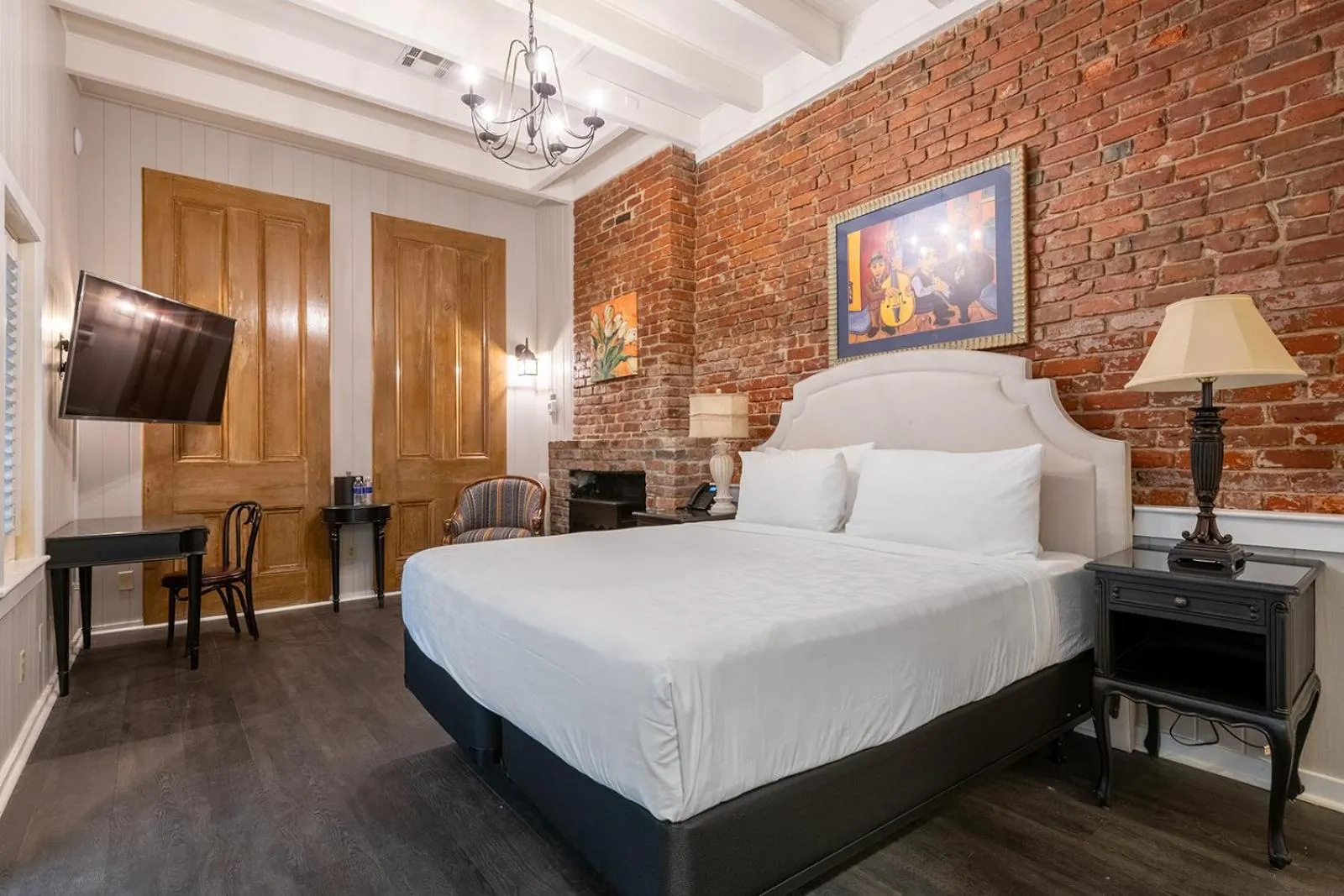 Bed in French Quarter Suites Hotel