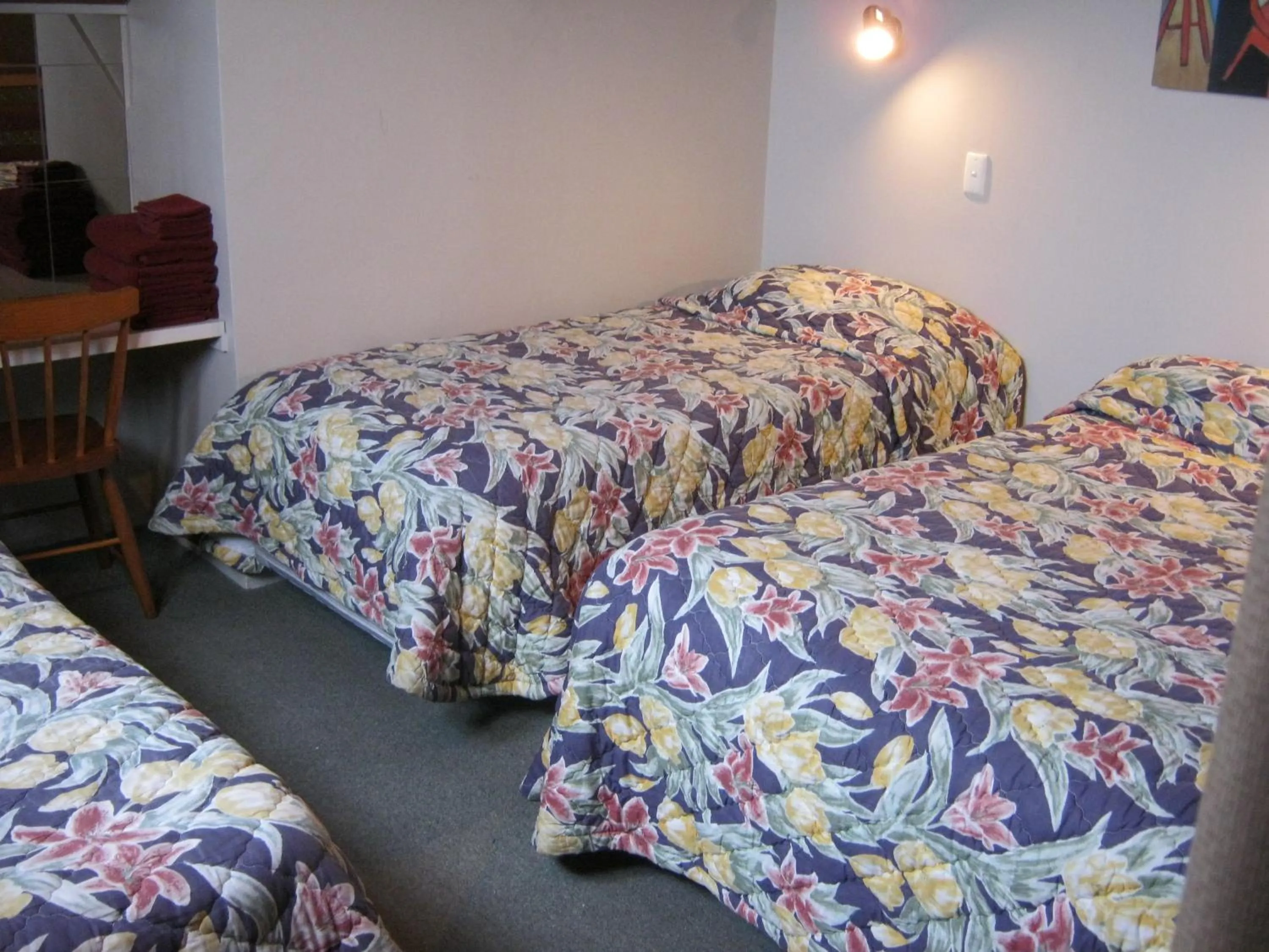 Bed in Blue Dolphin Motel