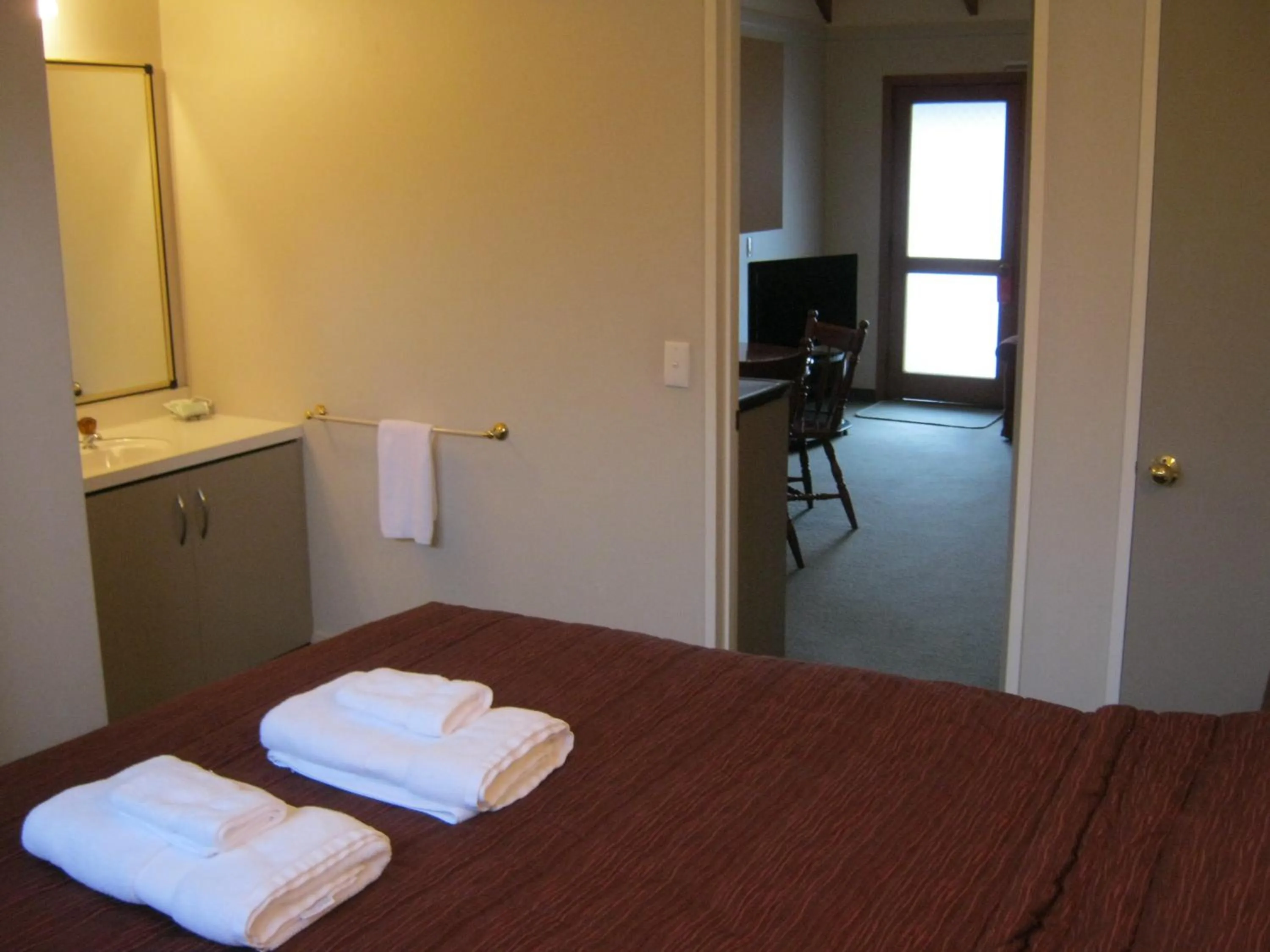 Bed in Blue Dolphin Motel