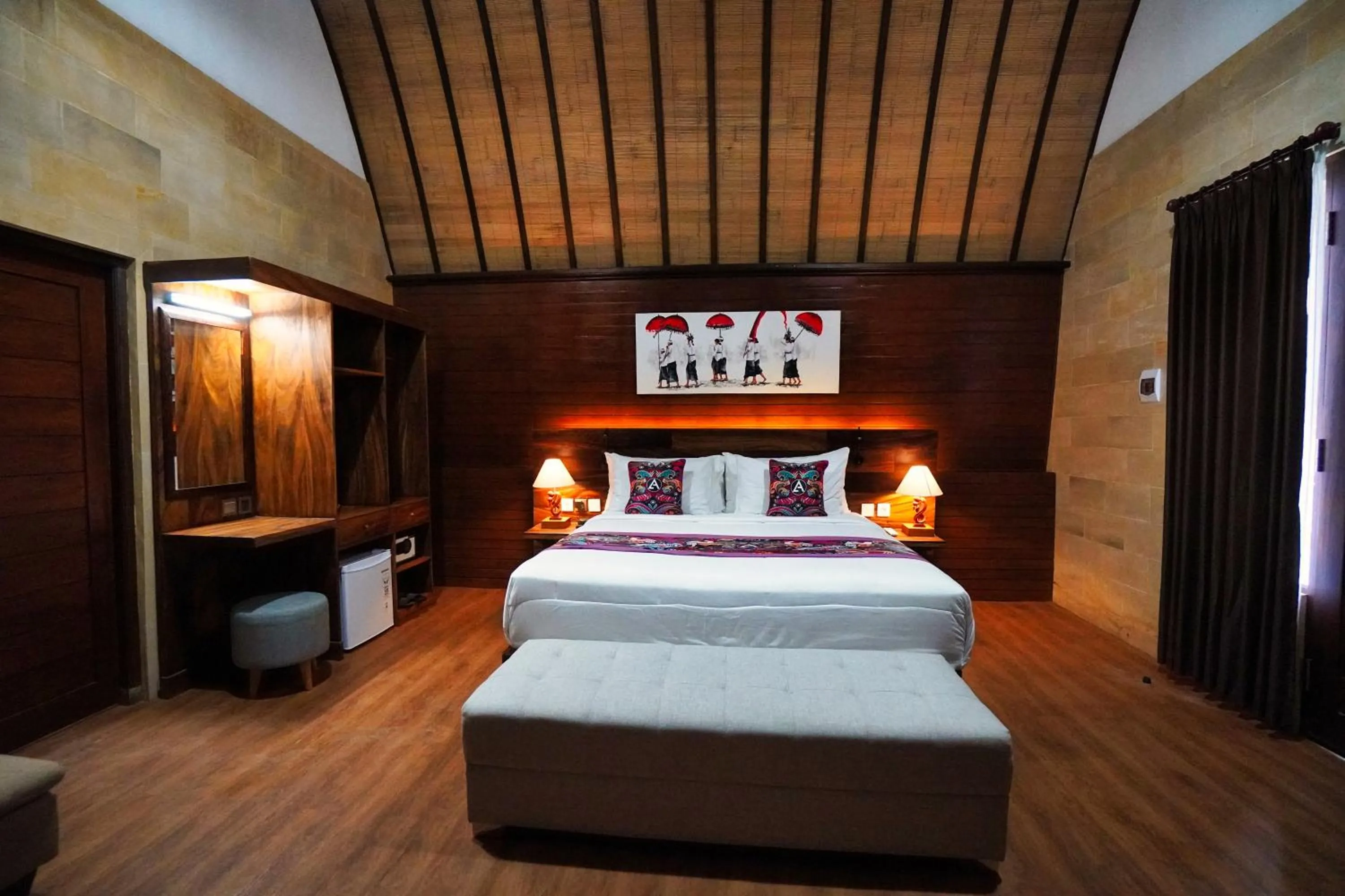 Bed in Adil Villa & Resort