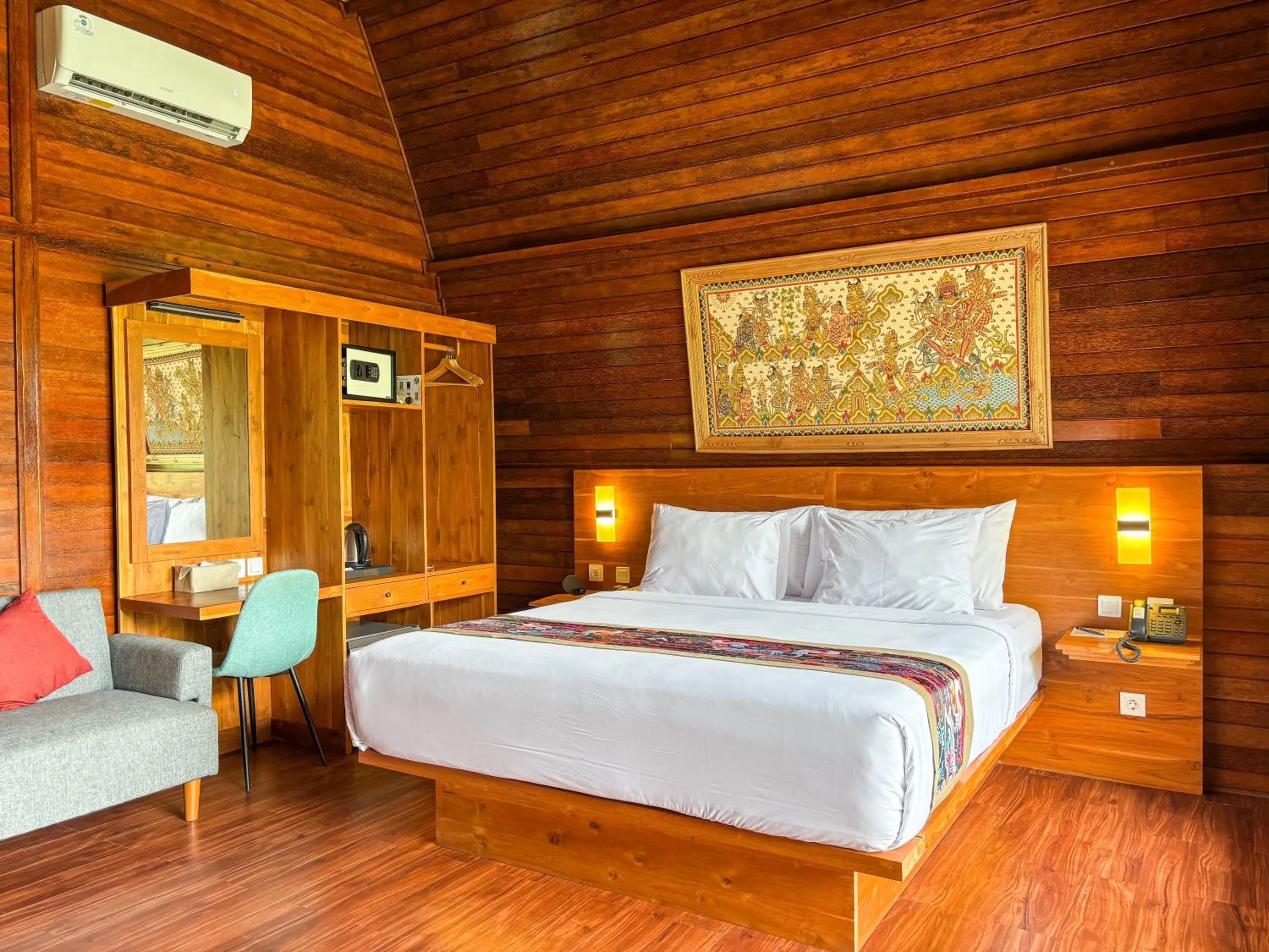 Bed in Adil Villa & Resort