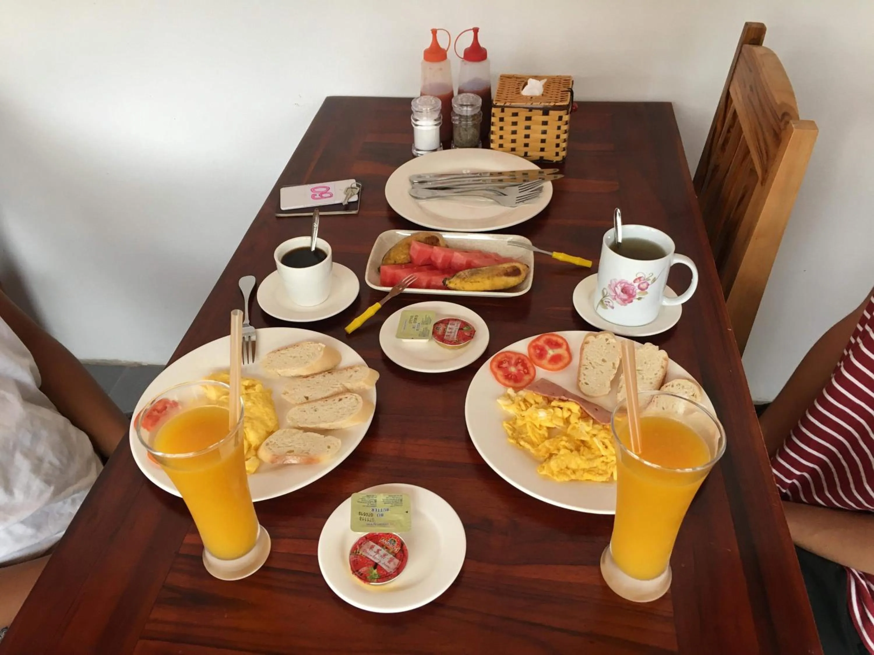 Continental breakfast in Elephant Boutique Hotel