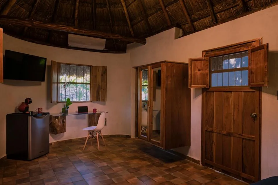 Living room in Hacienda Cenote San Ignacio