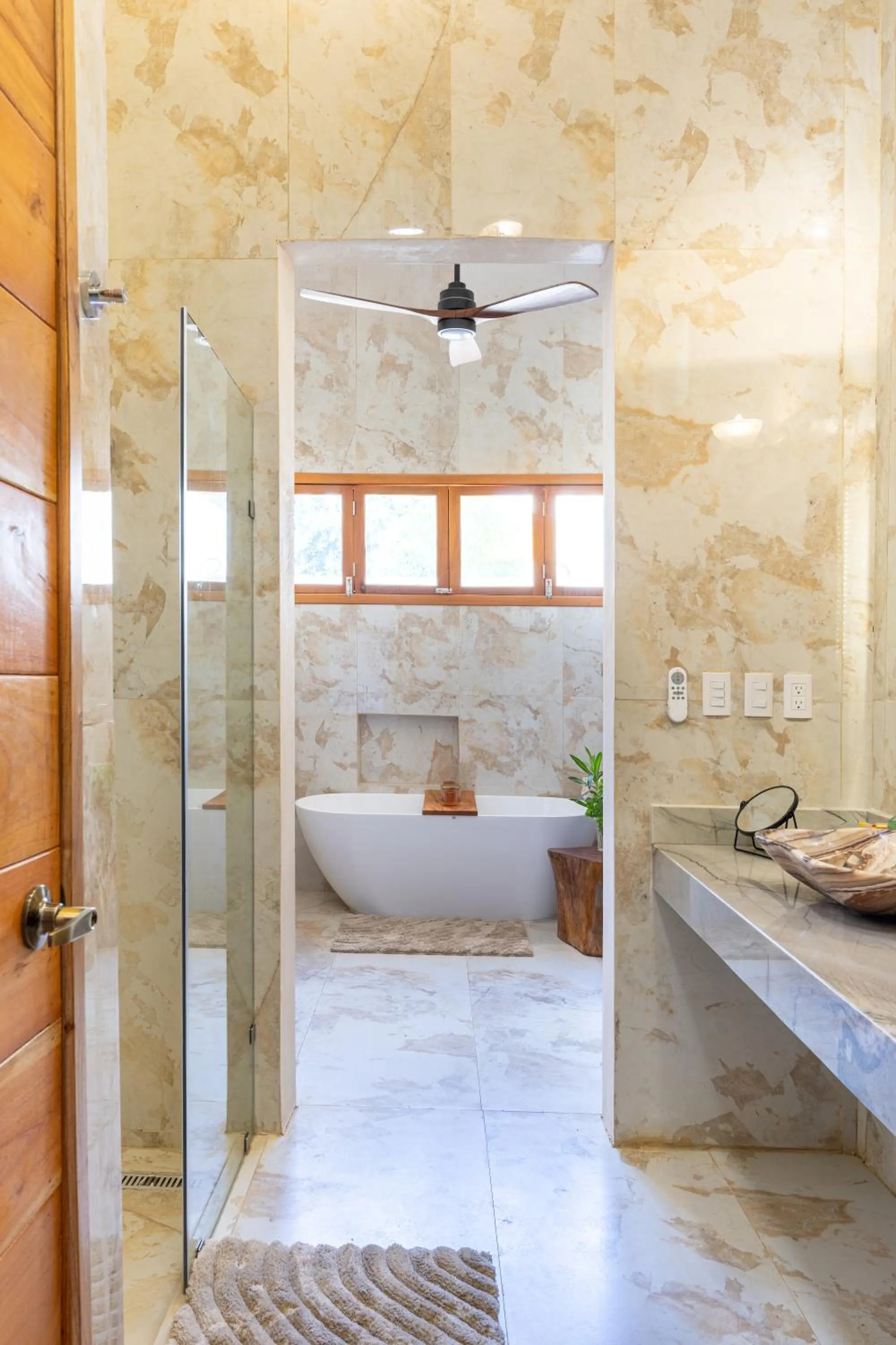 Shower in Hacienda Cenote San Ignacio