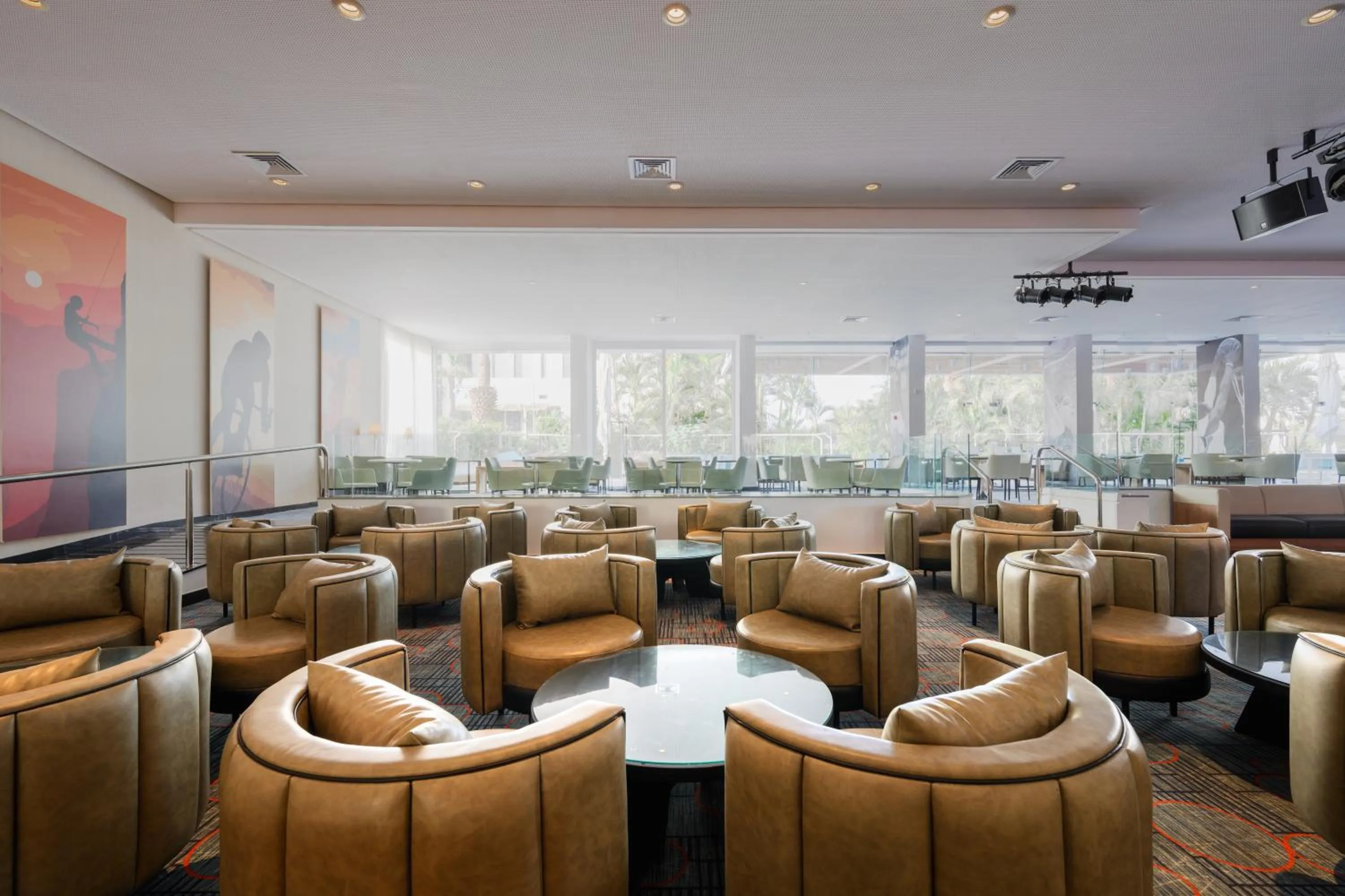 Seating area in Sport Club by Isrotel Collection