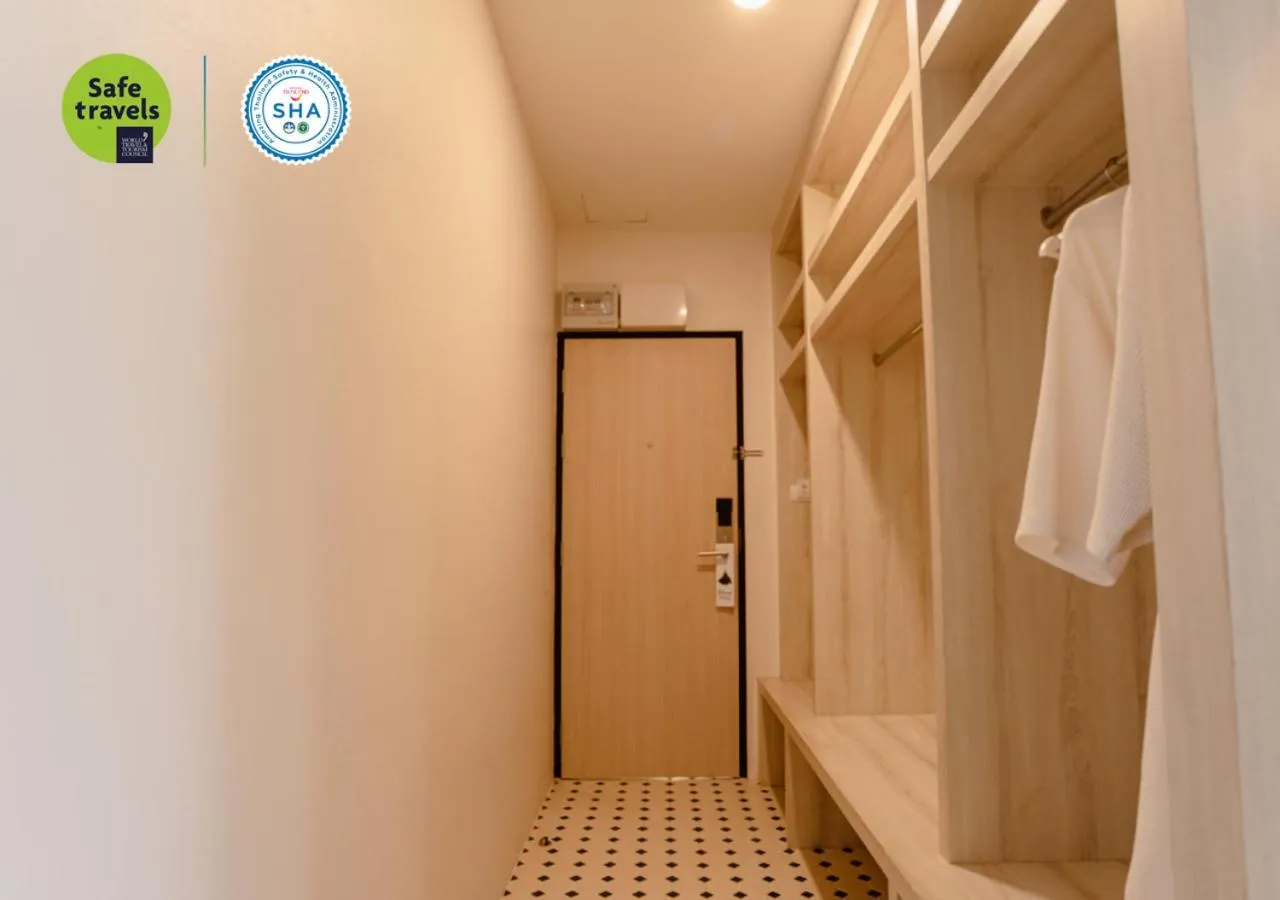 Bedroom in the echo hotel