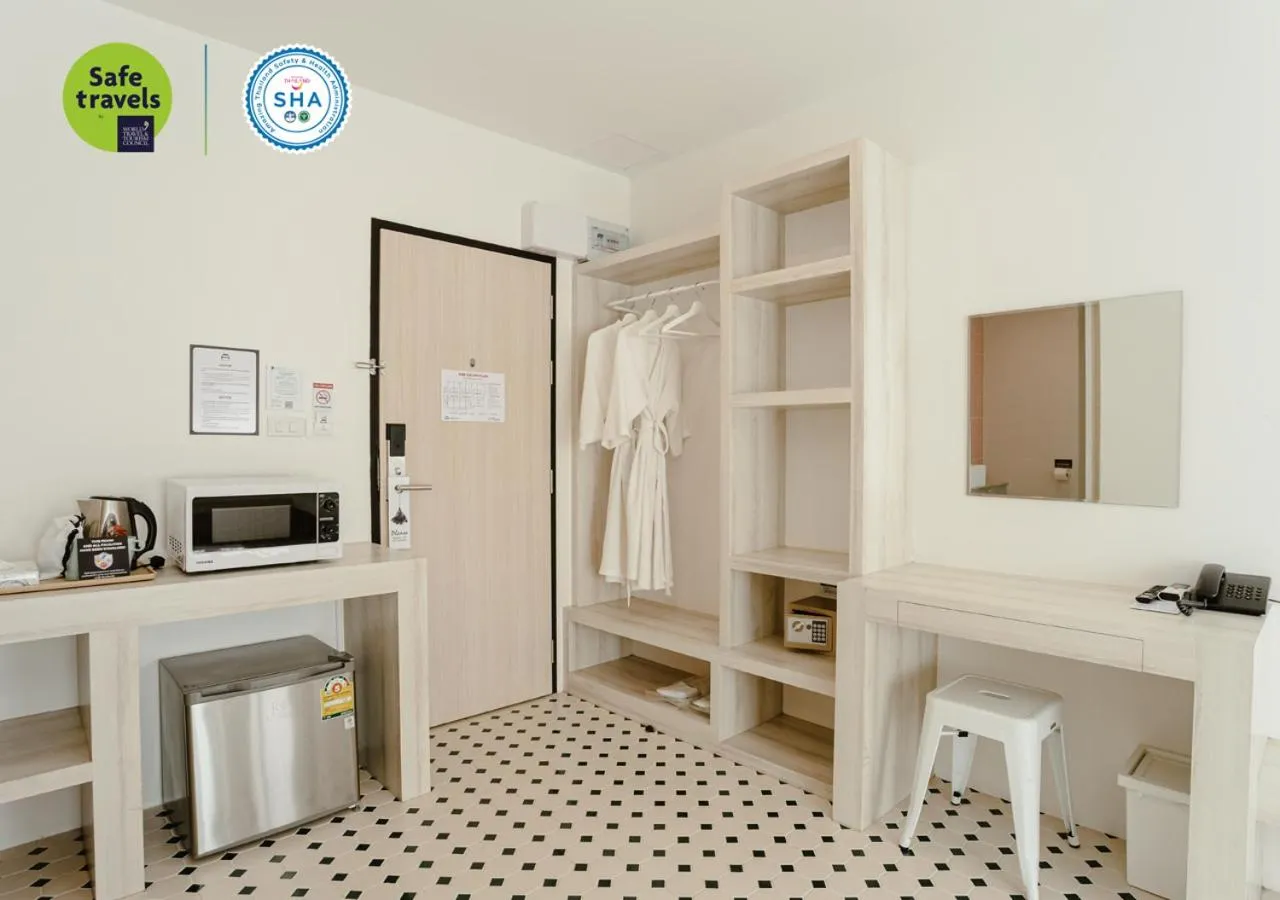 Bedroom in the echo hotel