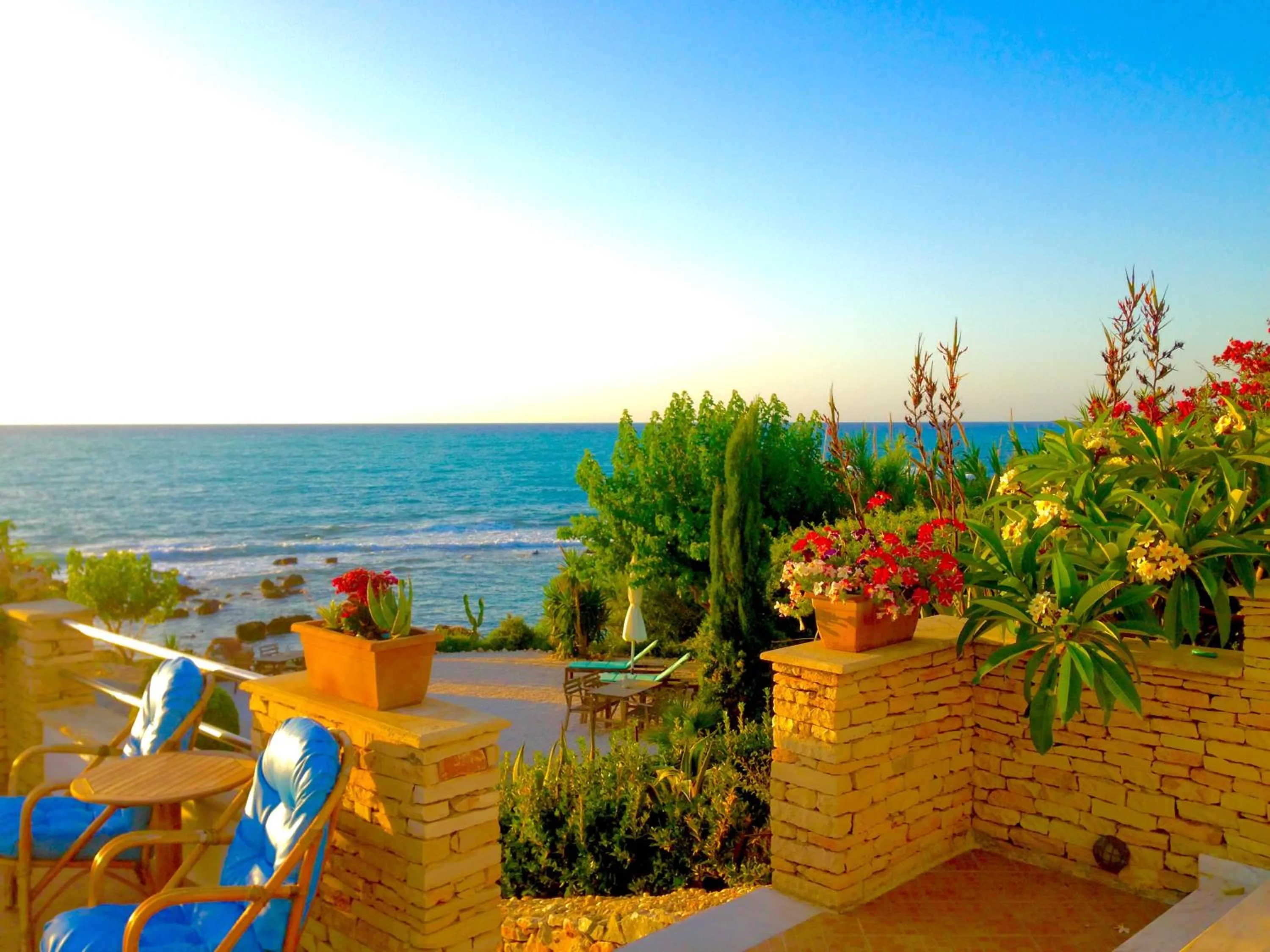 Patio in Kanakis Blue Beach Apartments