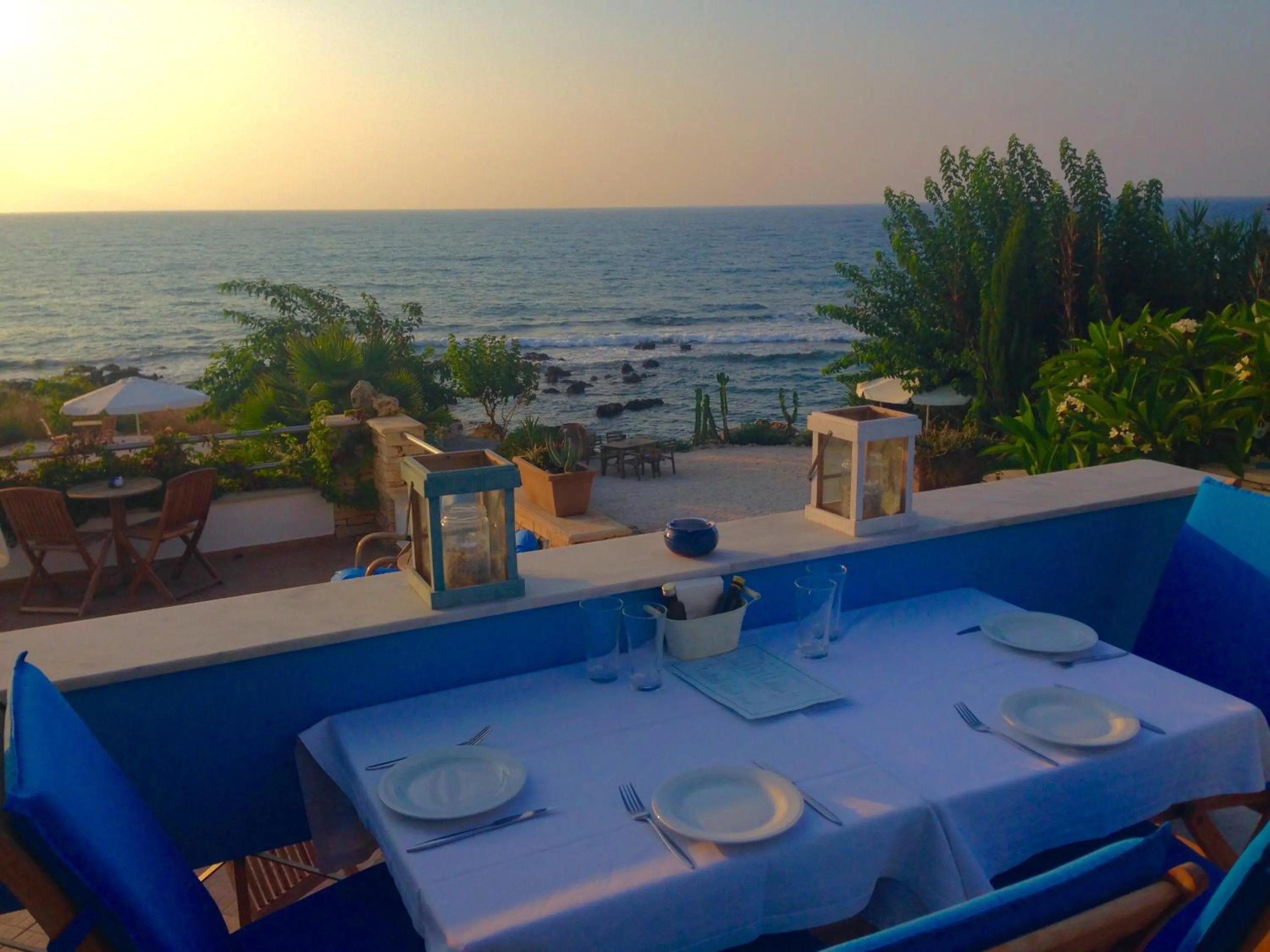 Patio in Kanakis Blue Beach Apartments