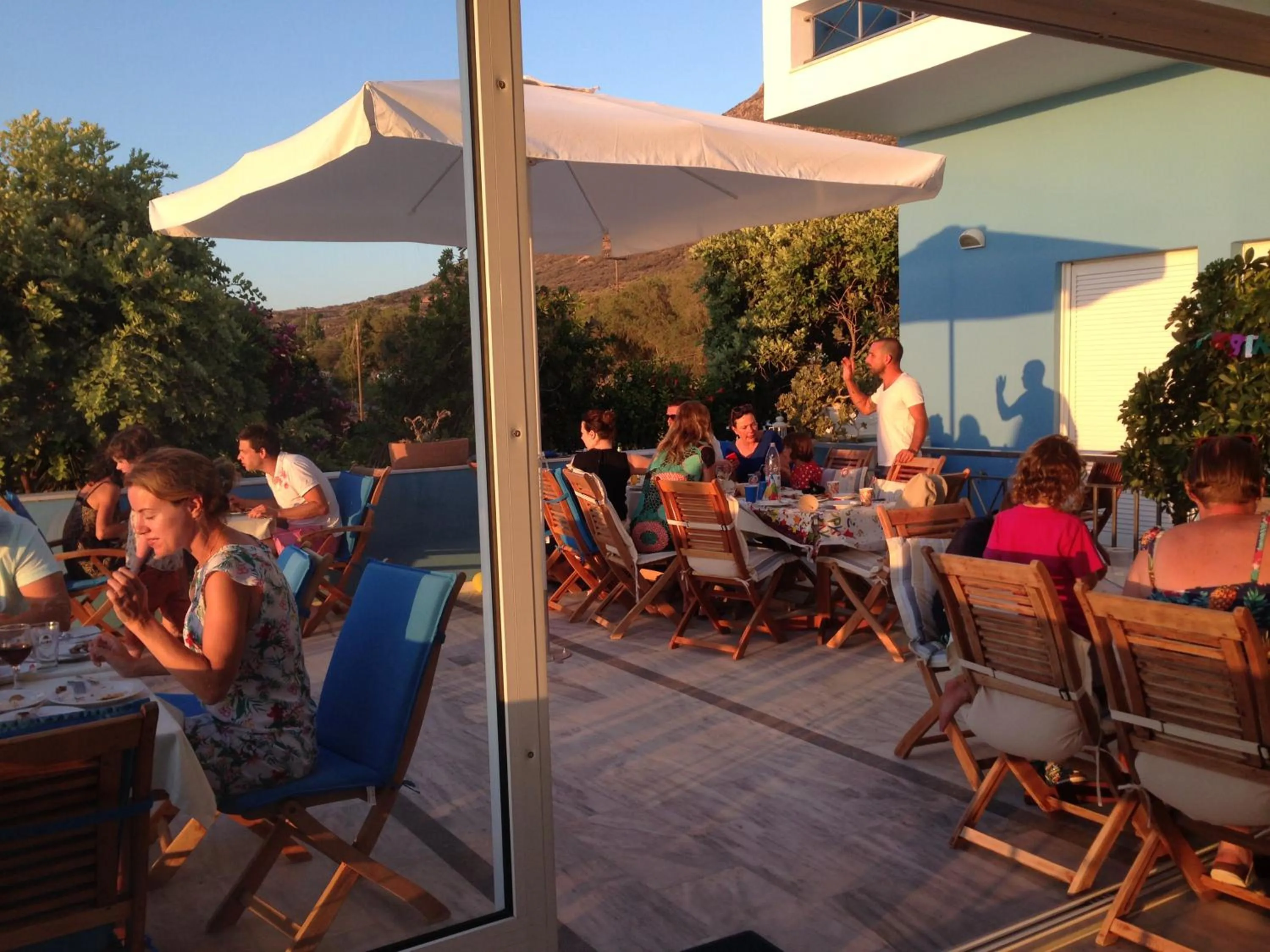 Patio in Kanakis Blue Beach Apartments