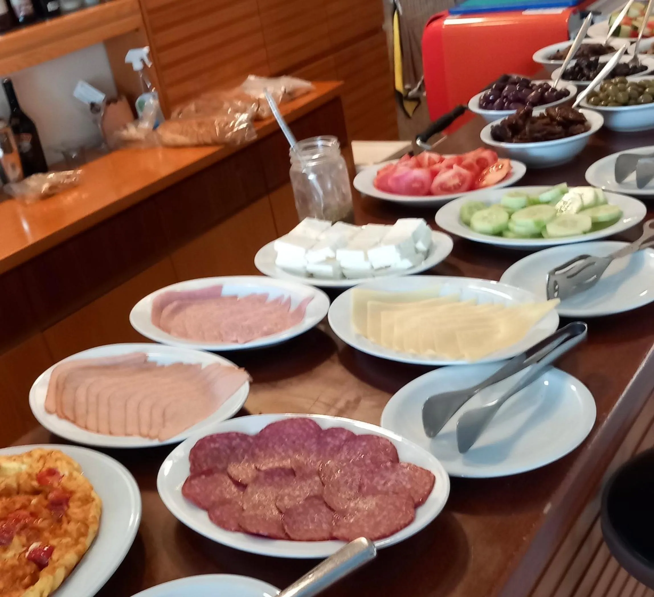 Buffet breakfast in Kanakis Blue Beach Apartments