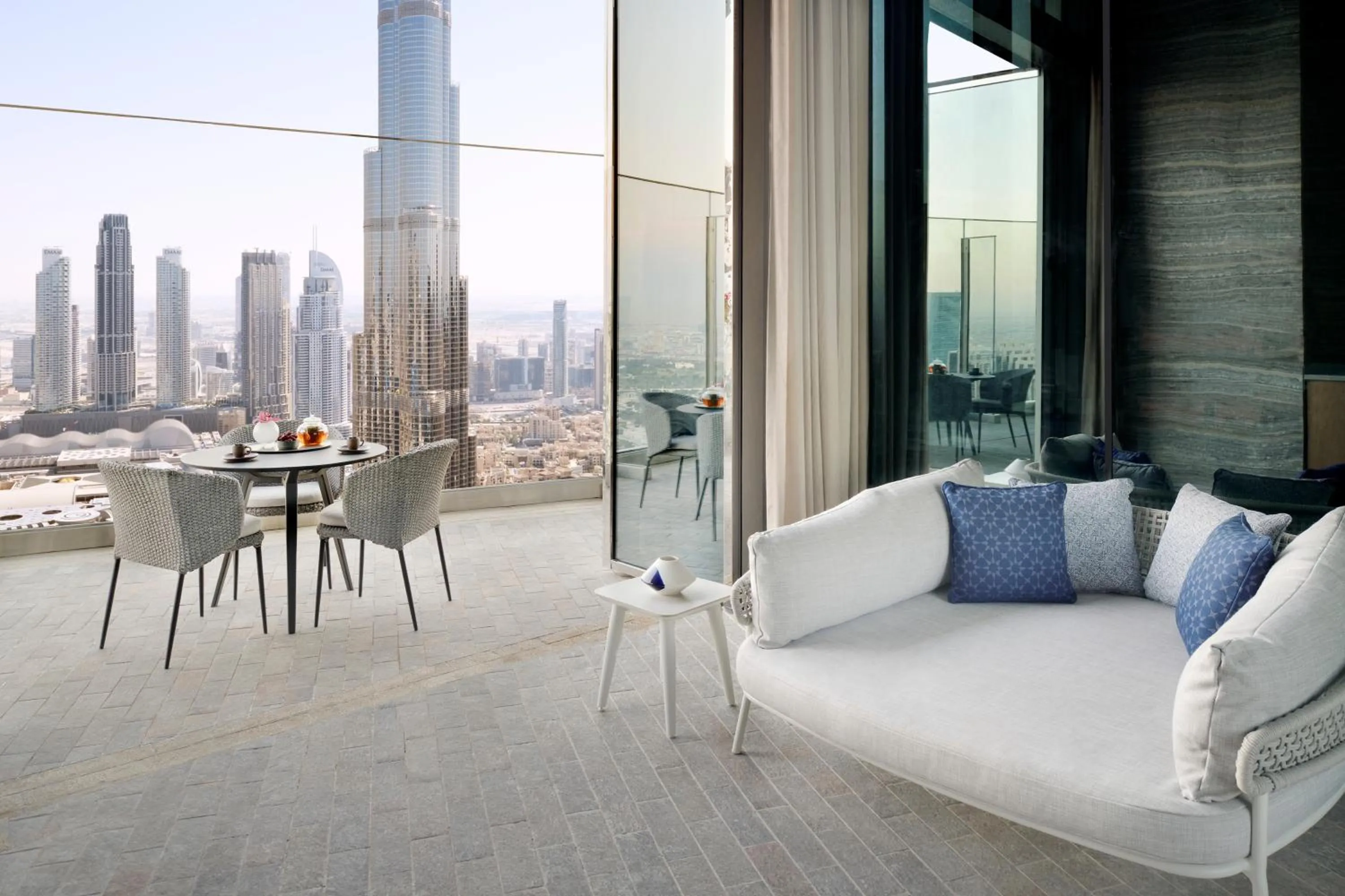 Seating area in Address Sky View, Downtown Dubai