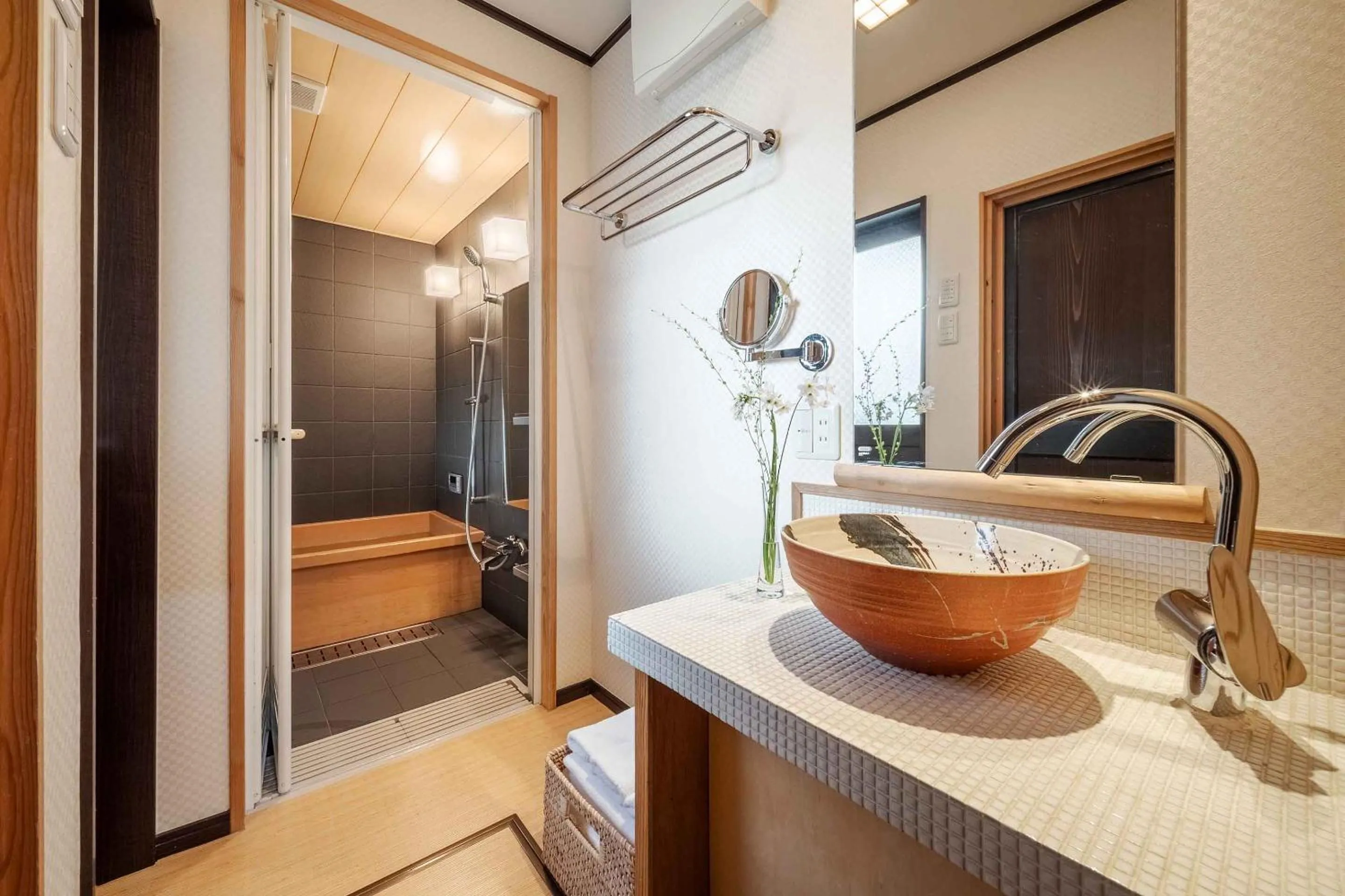 Bathroom in Akane an Machiya House