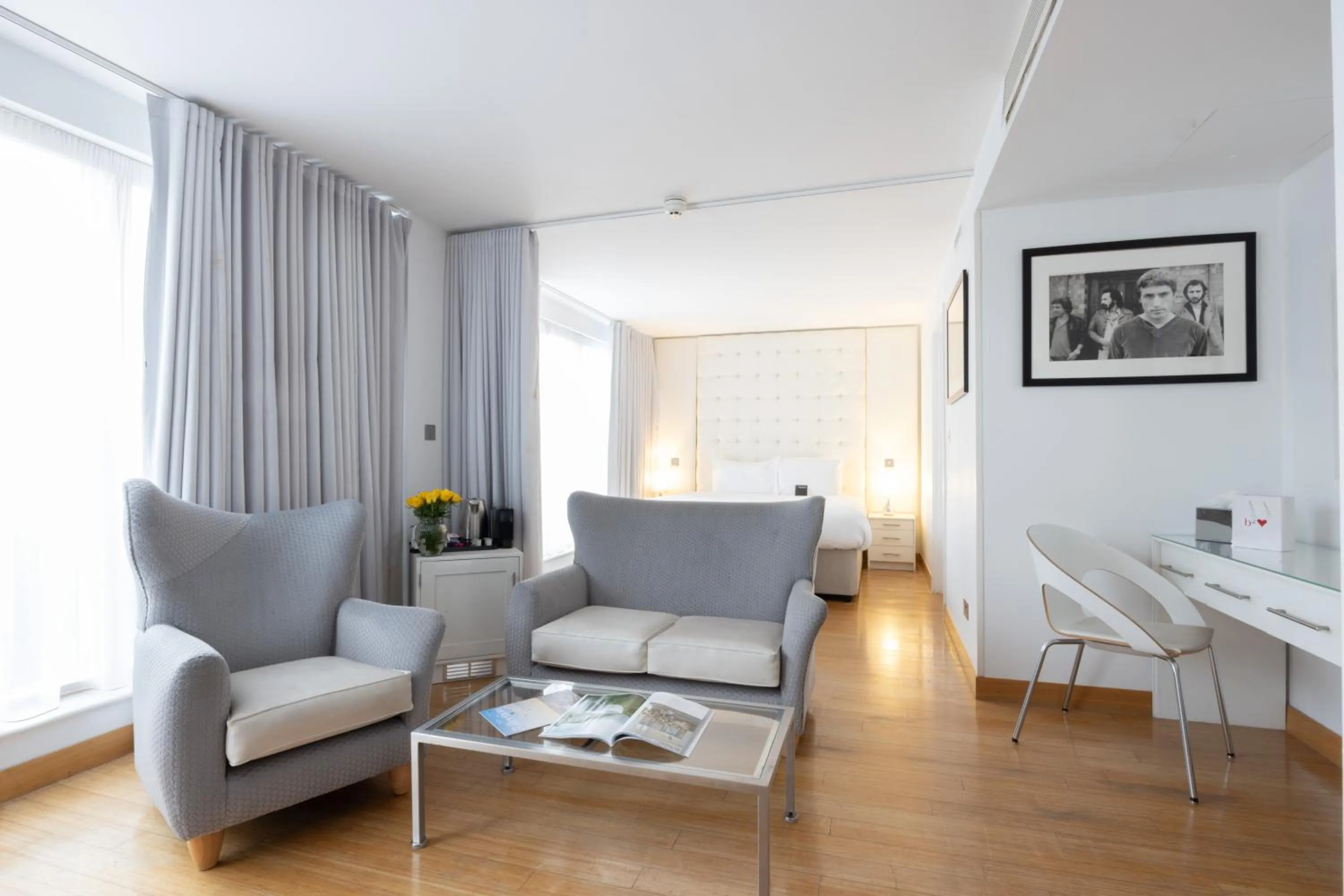 Seating area in Bermondsey Square Hotel - A Bespoke Hotel