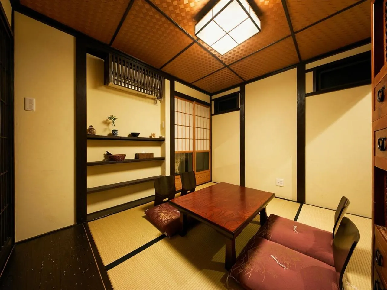 Living room, Bed in Kikyo-an Cozy Private Machiya near JR Nijo Station