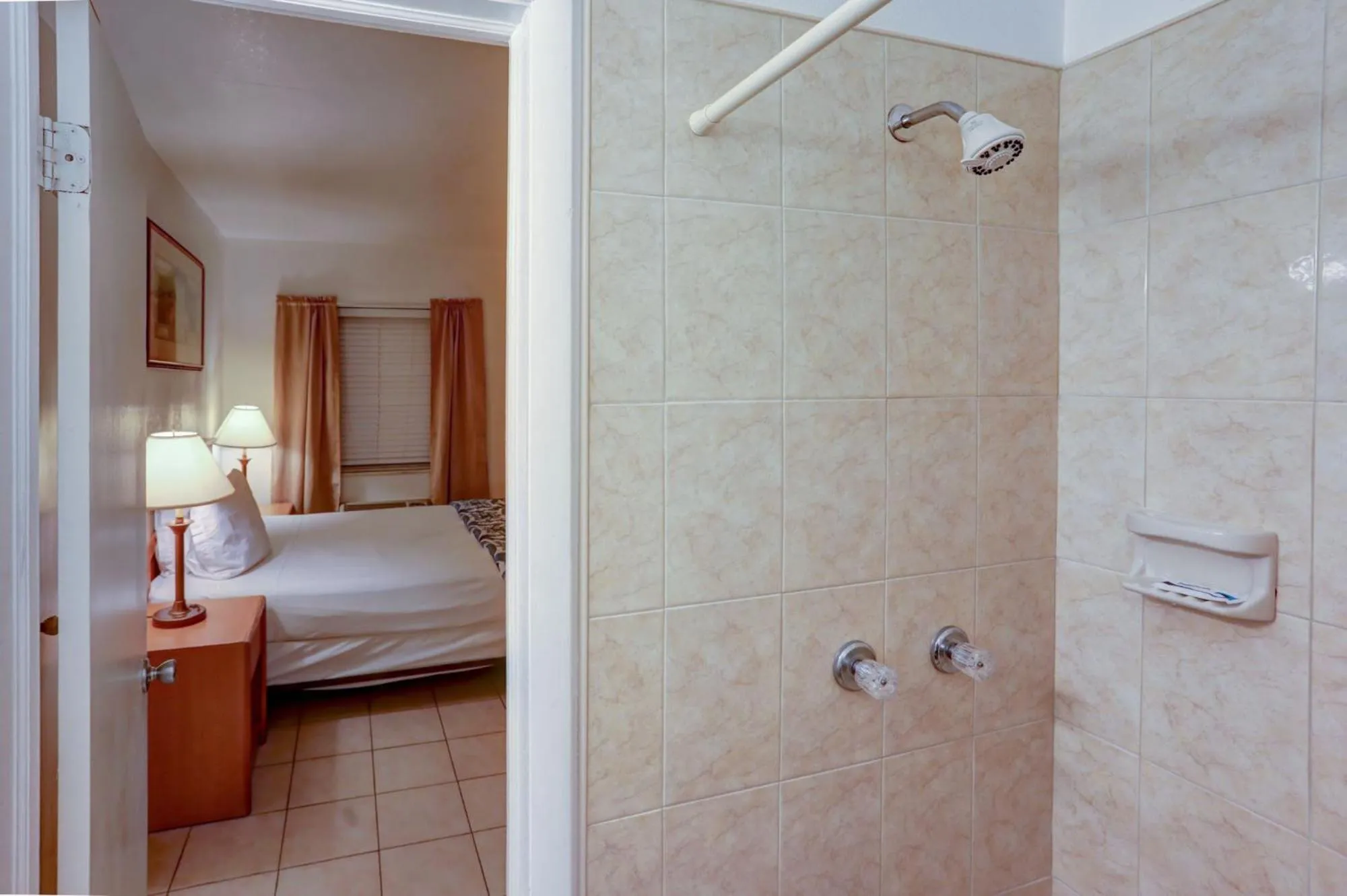 Bed in Green Seas Motel