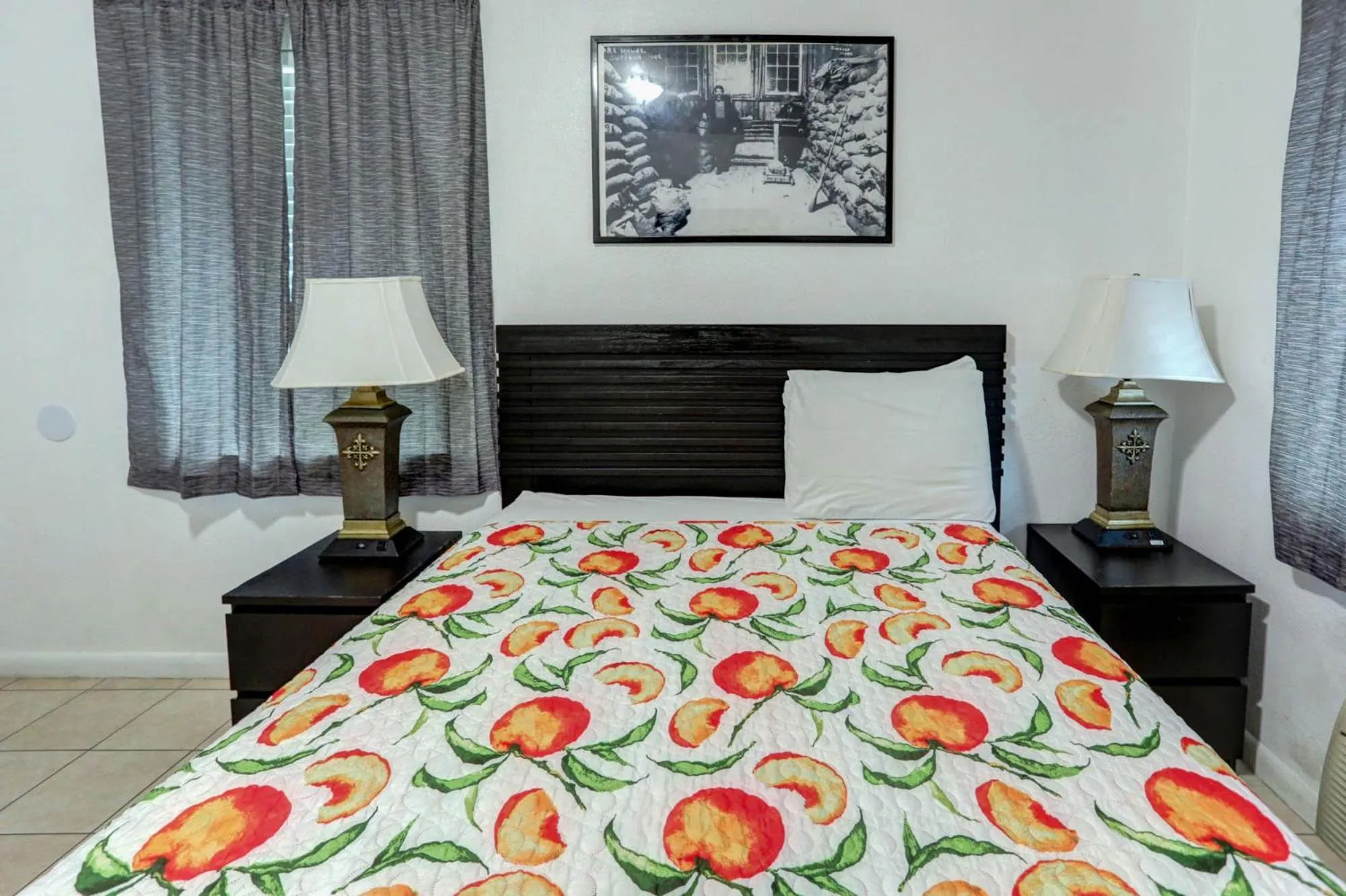 Bed in Green Seas Motel