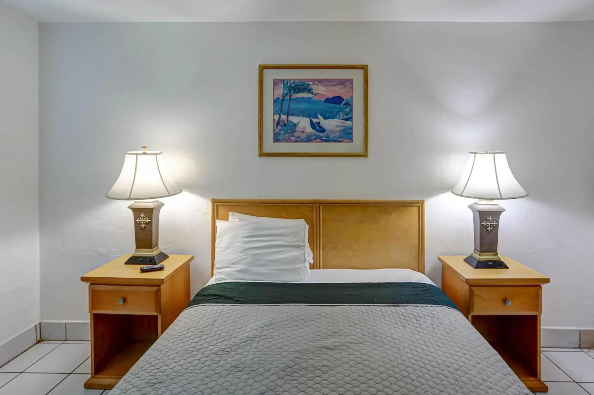 Bed in Green Seas Motel