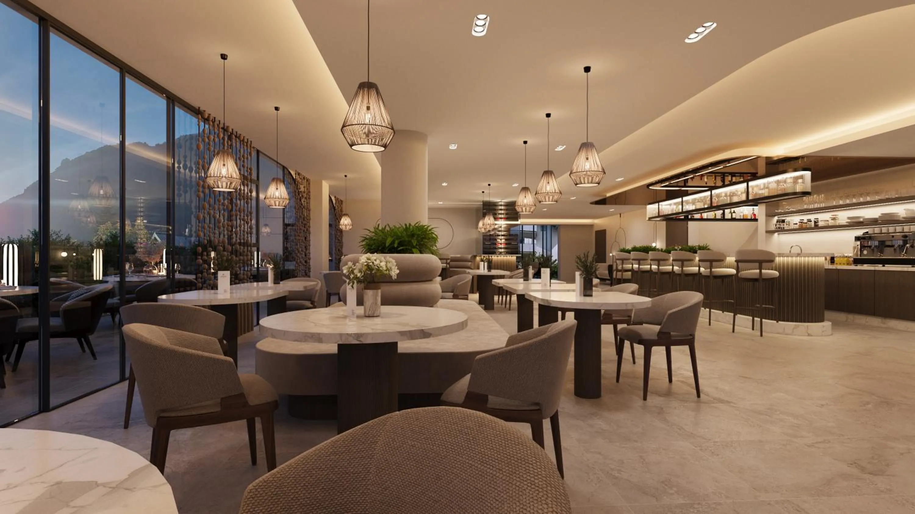 Restaurant/places to eat in Amaris Suites