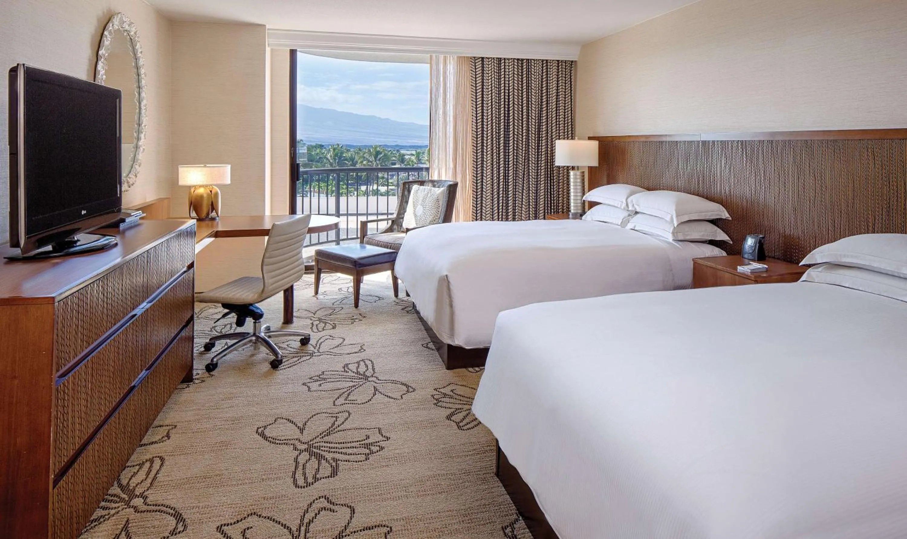 Makai Room Two Queen Beds with Resort View - Accessible Tub in Hilton Waikoloa Village
